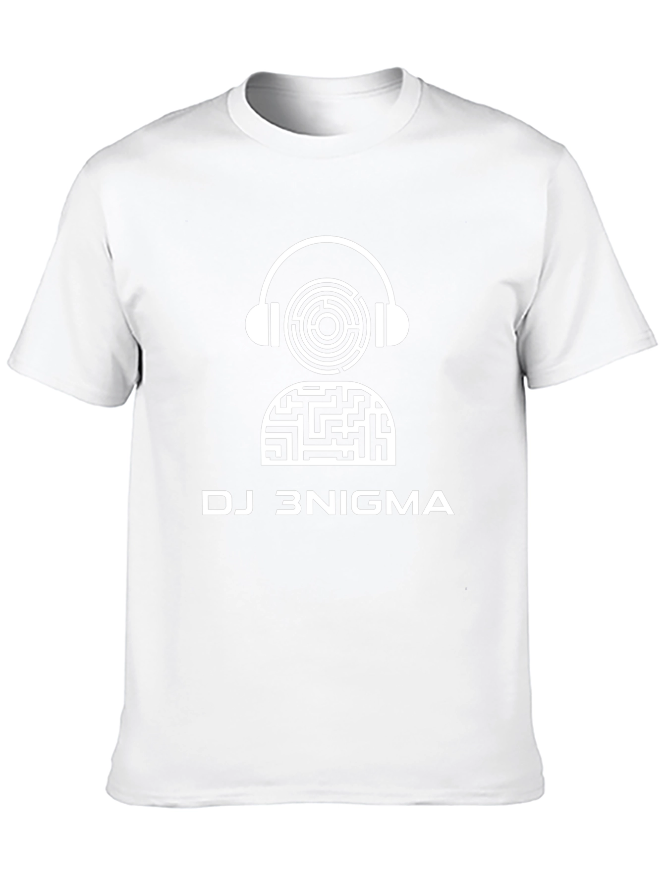 DJ 3NIGMA Maze Headphone Graphic Black T-Shirt
