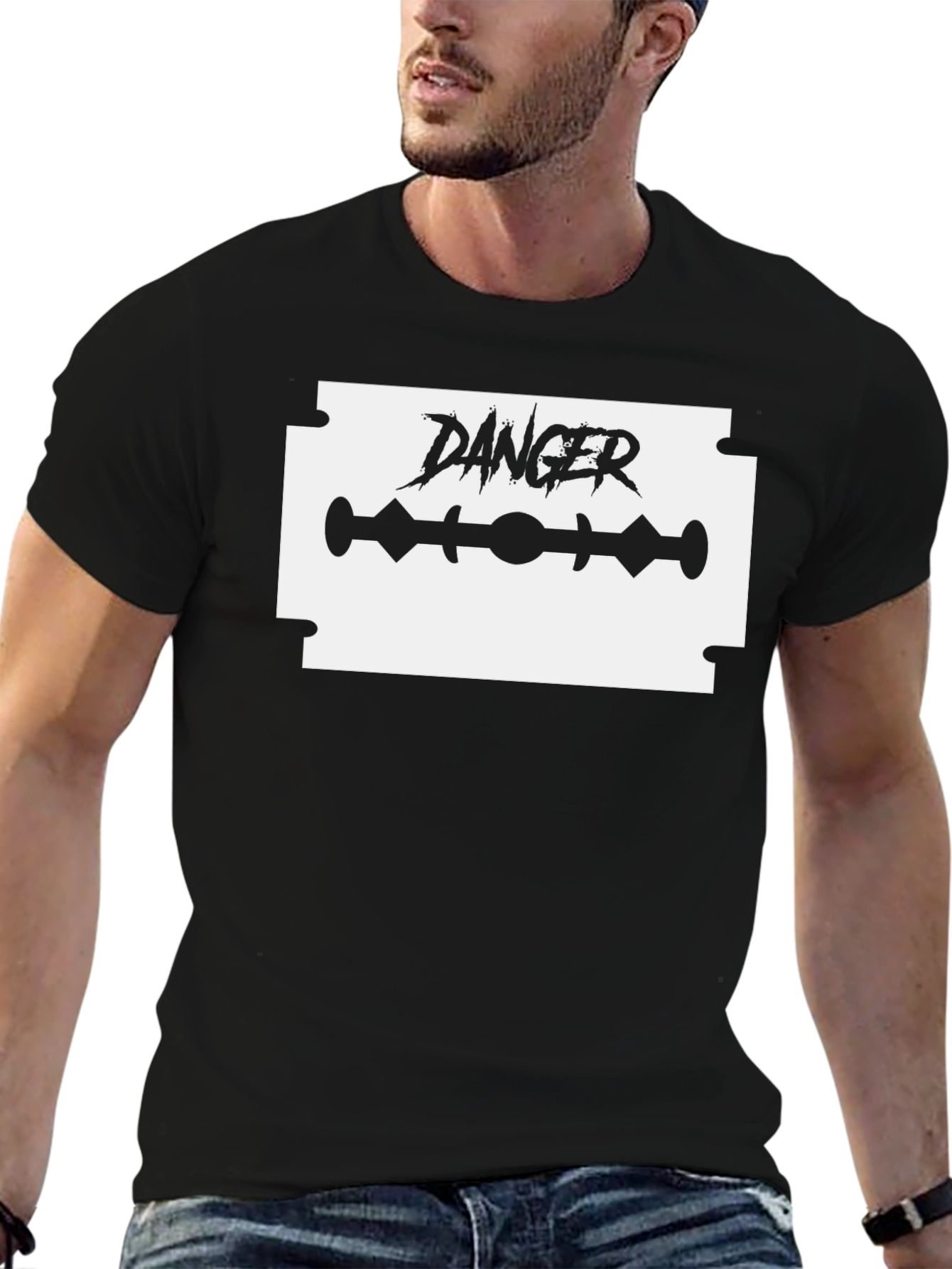 Danger Razor Blade Graphic T-Shirt