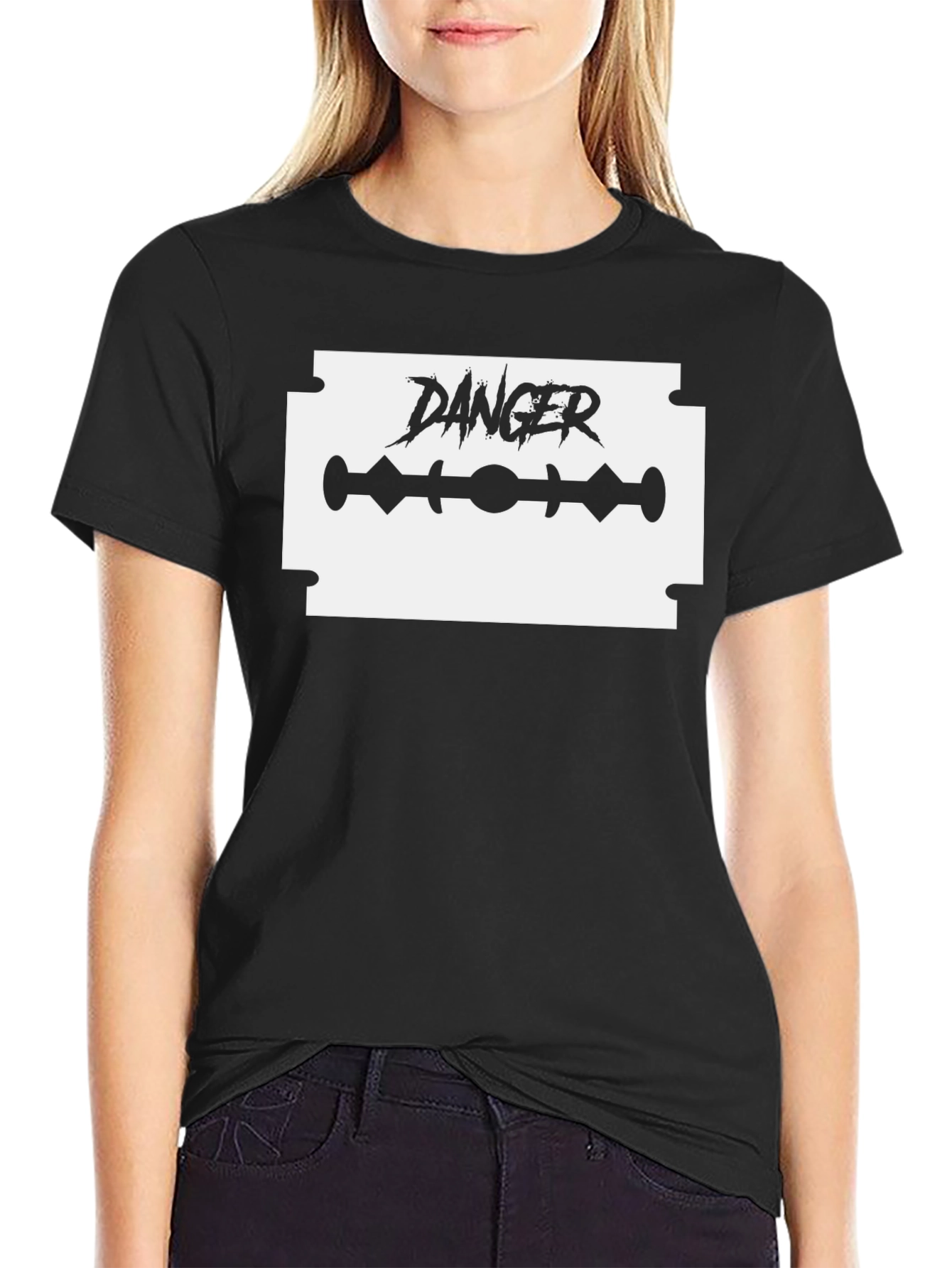 Danger Razor Blade Graphic T-Shirt