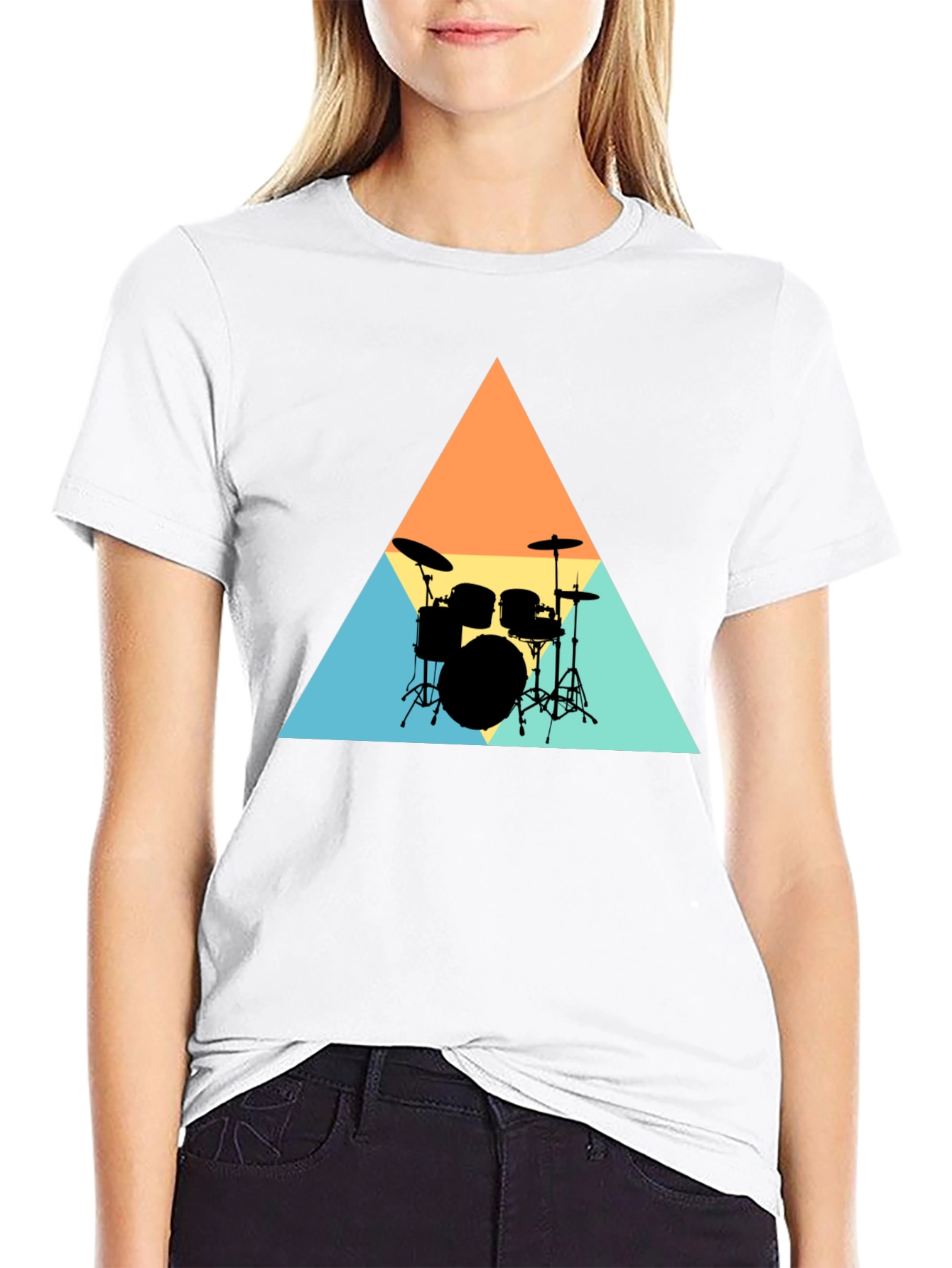 Retro Drum Set Graphic Tee