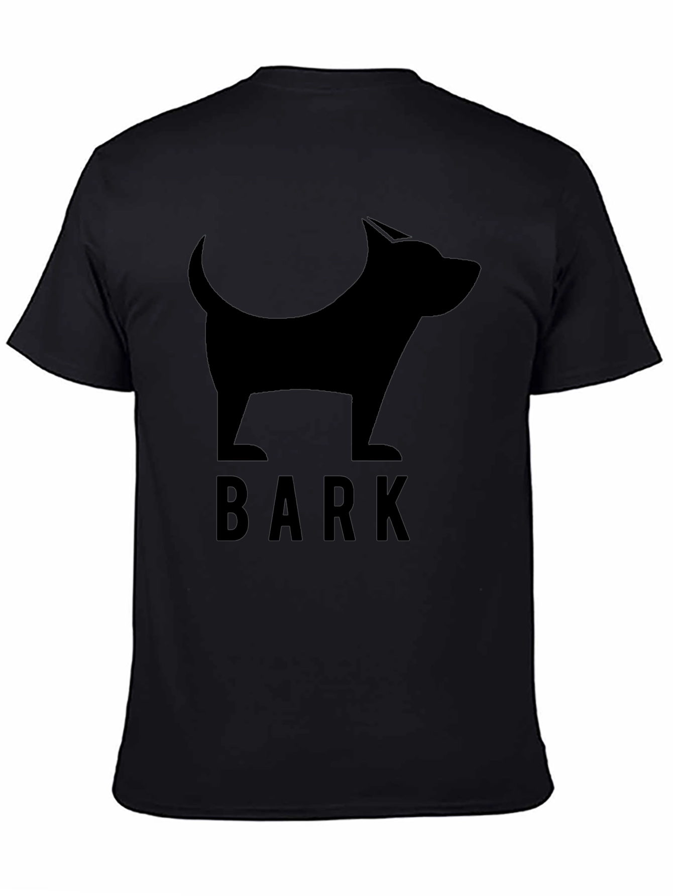 Dog Silhouette Bark Graphic T-Shirt