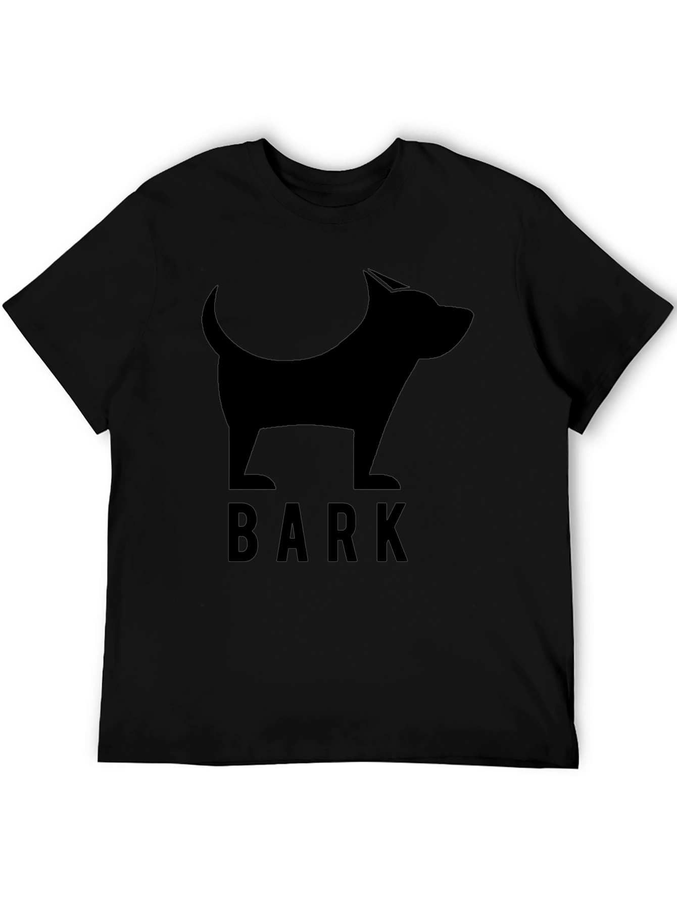 Dog Silhouette Bark Graphic T-Shirt