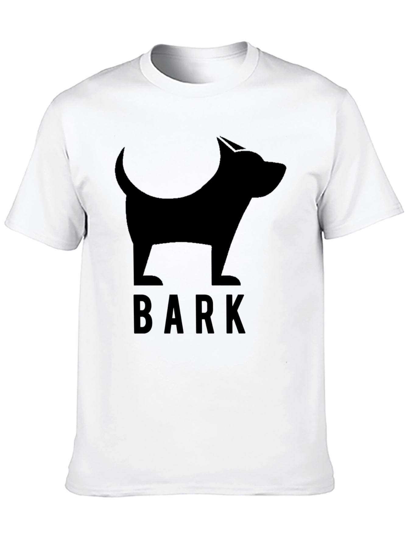 Dog Silhouette Bark Graphic T-Shirt
