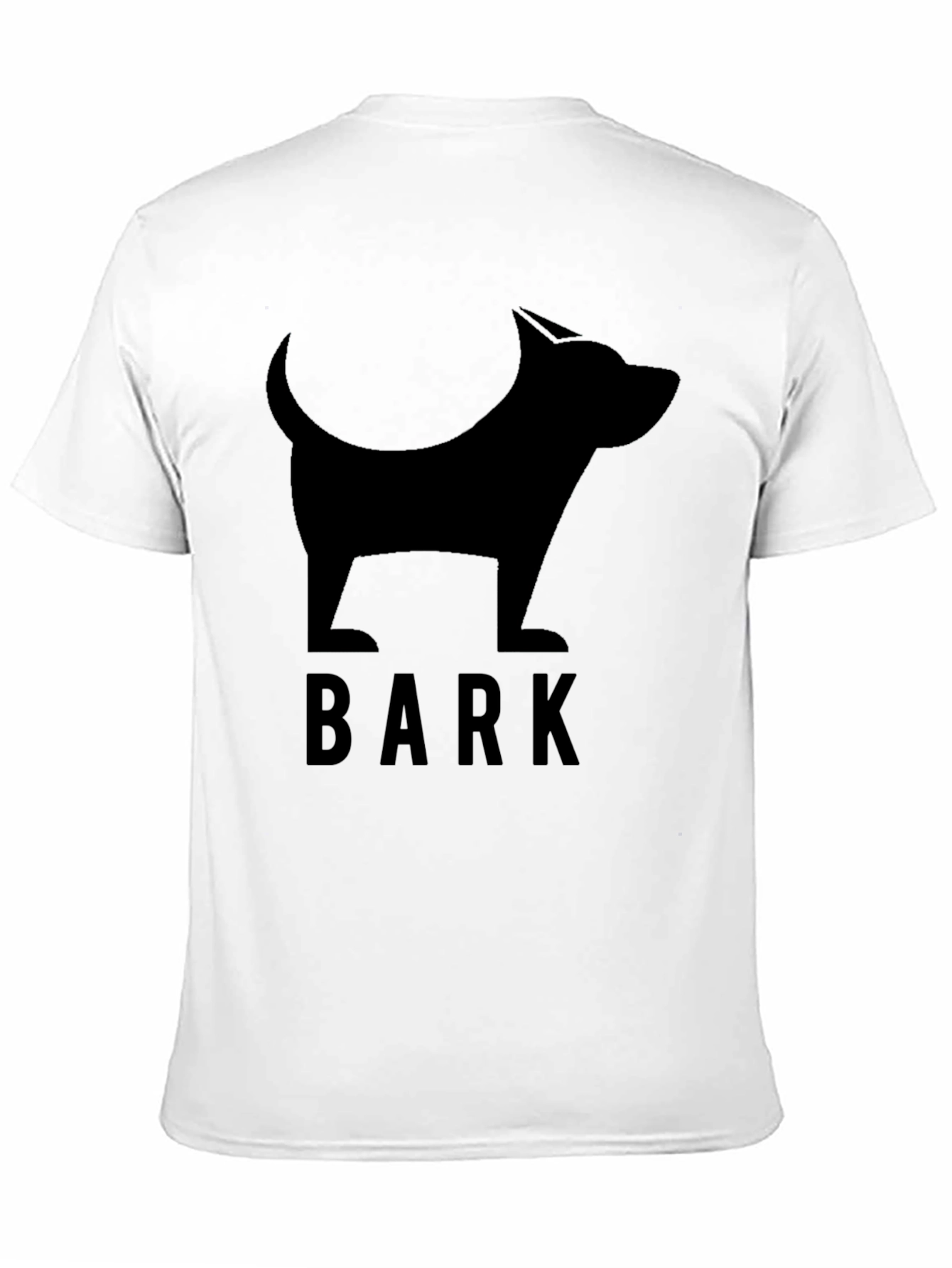 Dog Silhouette Bark Graphic T-Shirt