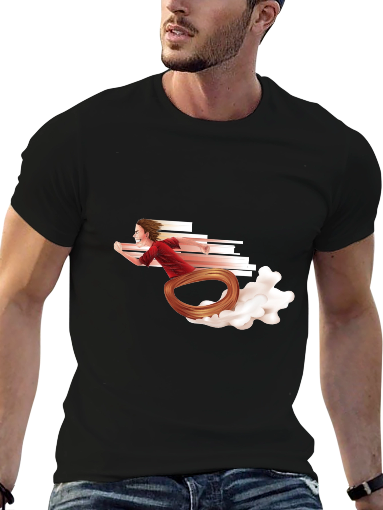 Speedster Graphic Tee - Black Cotton Blend