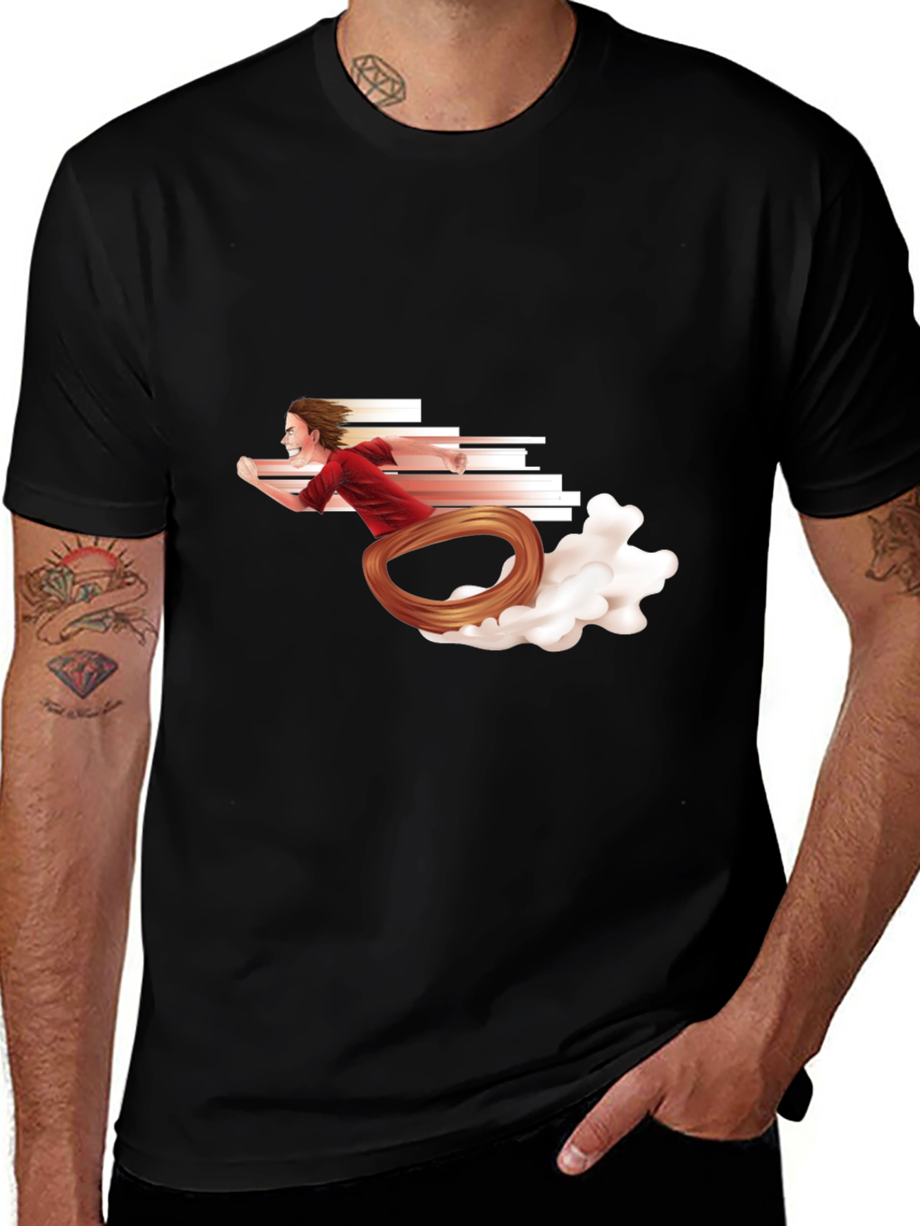 Speedster Graphic Tee - Black Cotton Blend