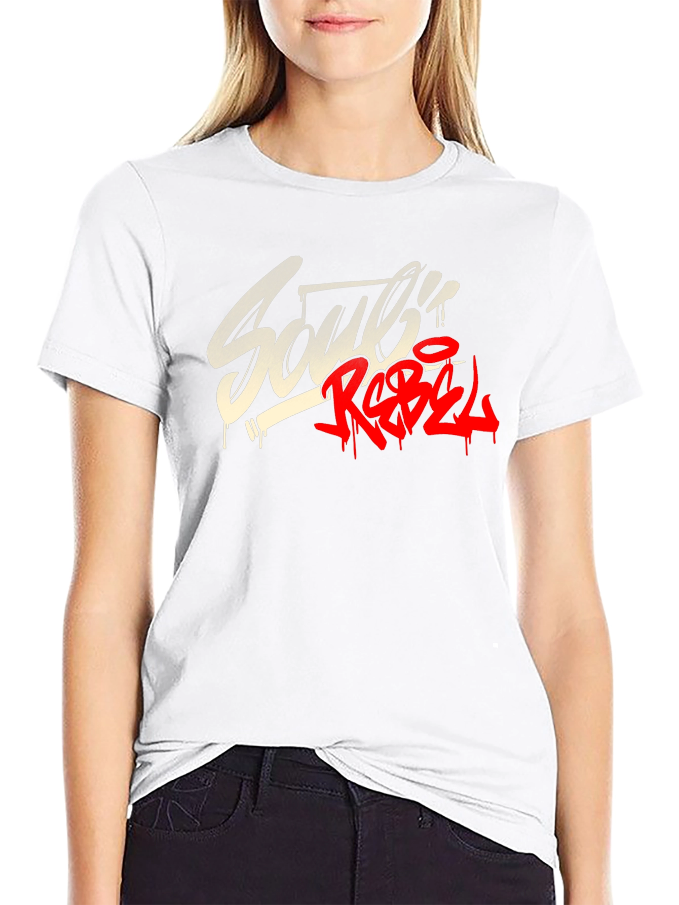 Souls Rebel Black Graphic T-Shirt