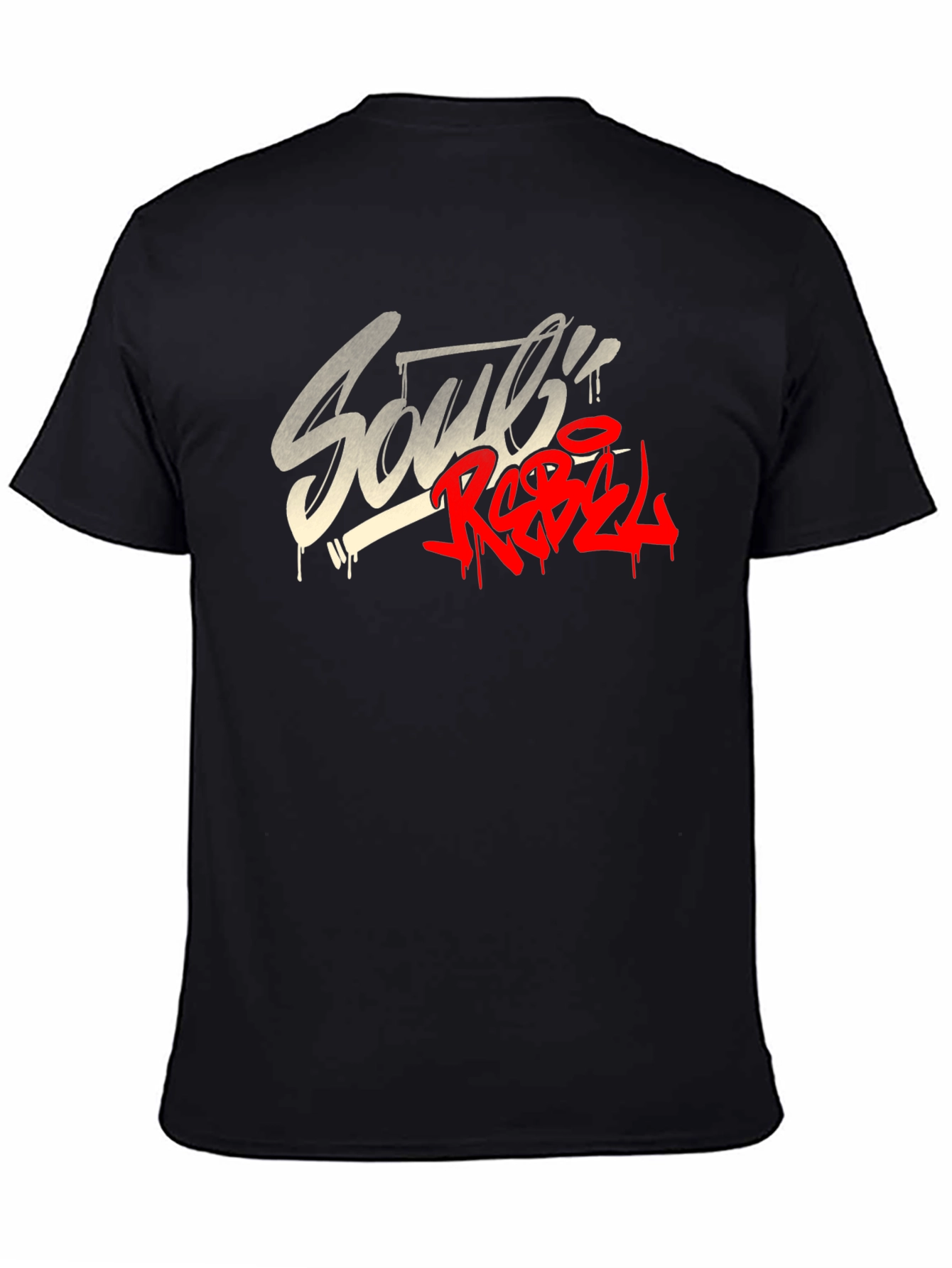 Souls Rebel Black Graphic T-Shirt