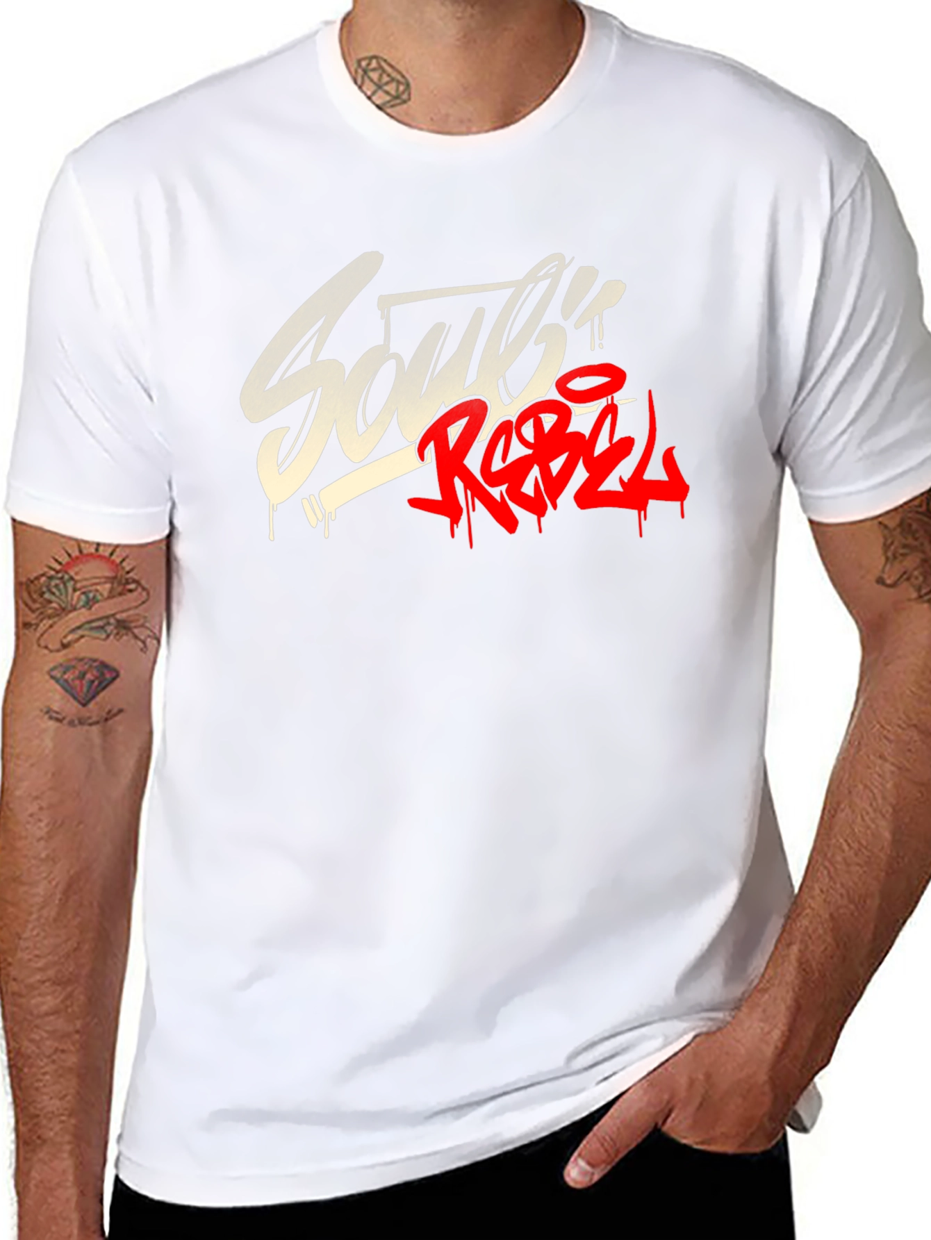Souls Rebel Black Graphic T-Shirt