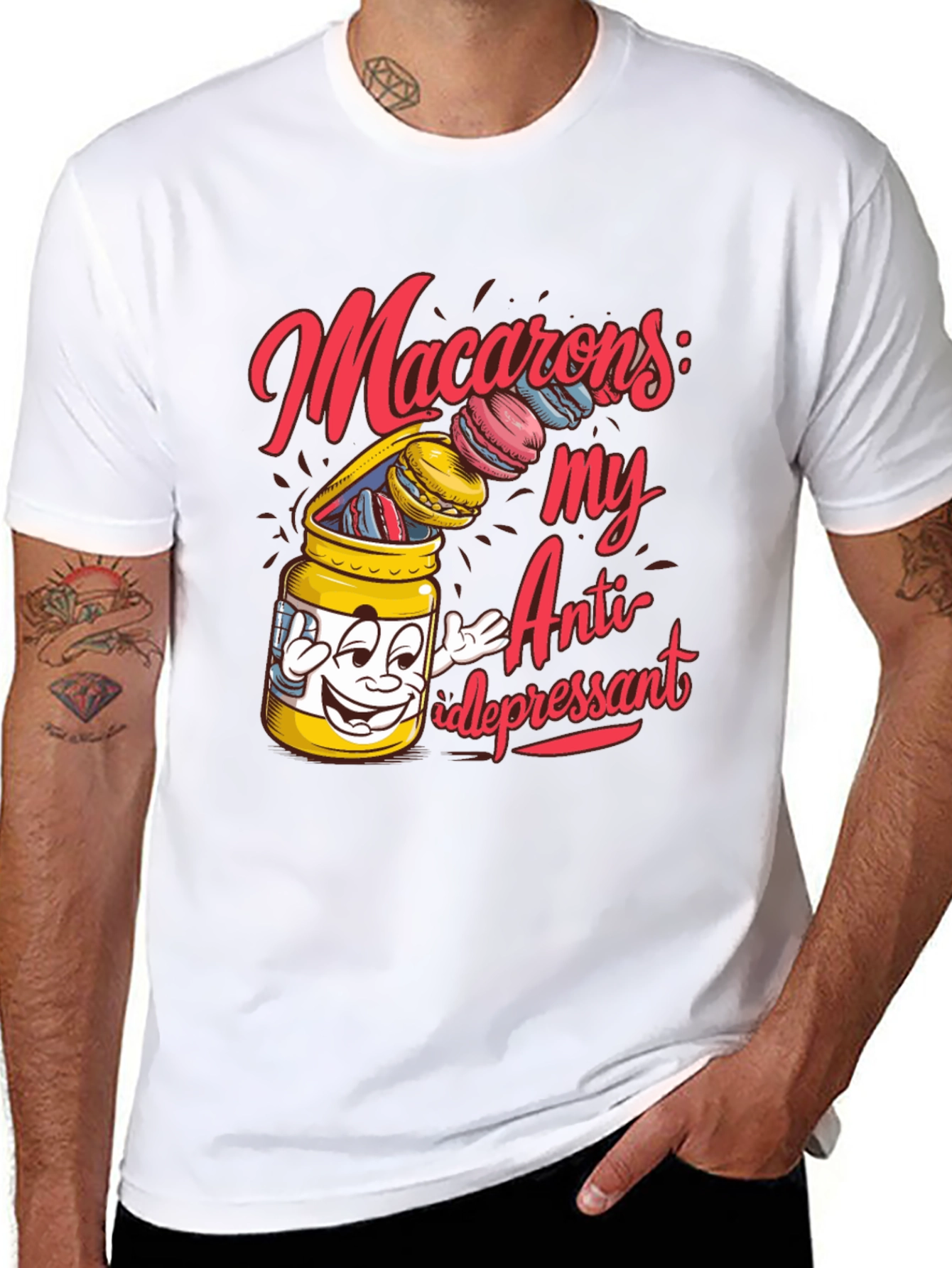Macarons My Anti-depressant Graphic T-Shirt