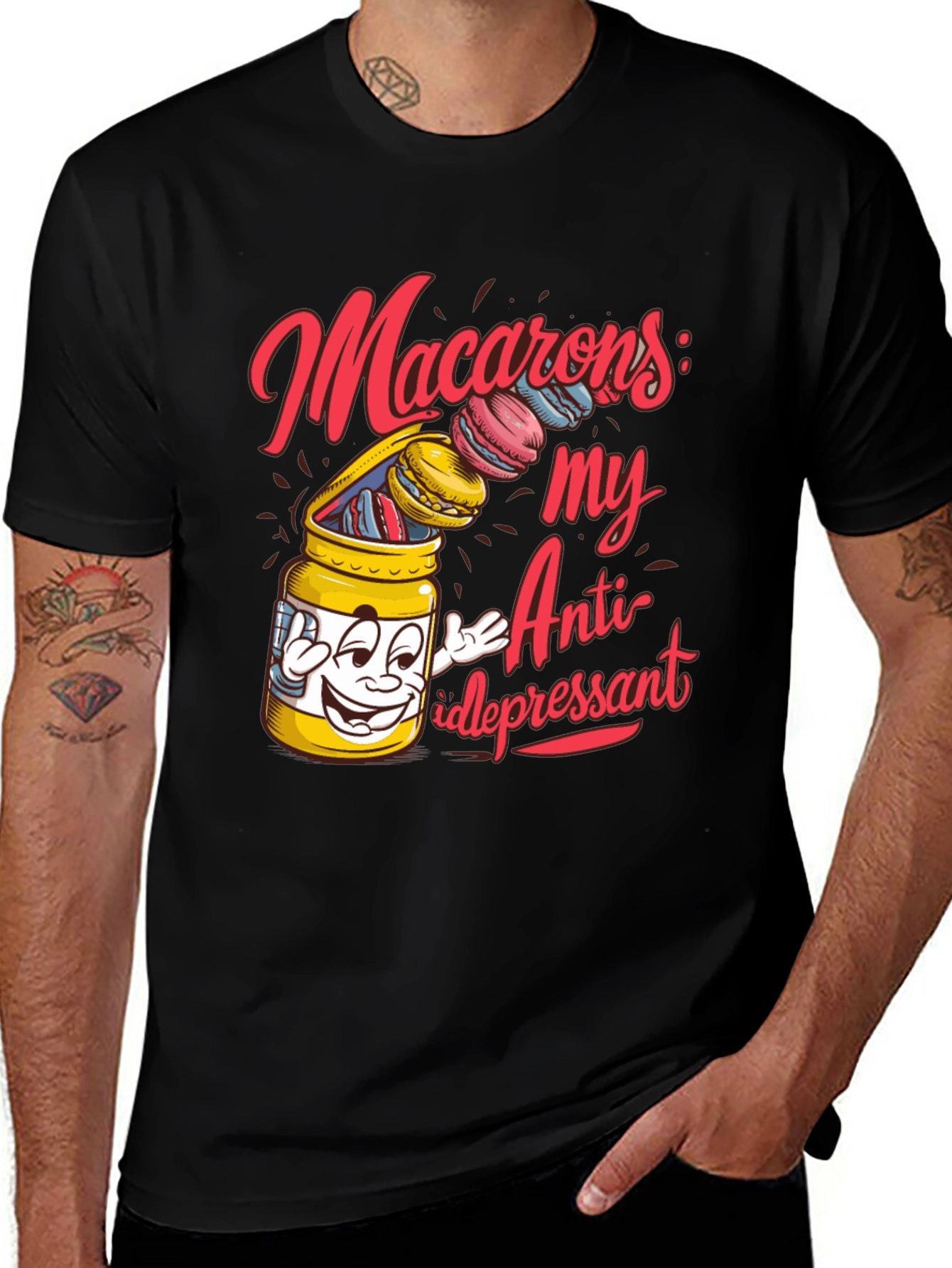 Macarons My Anti-depressant Graphic T-Shirt