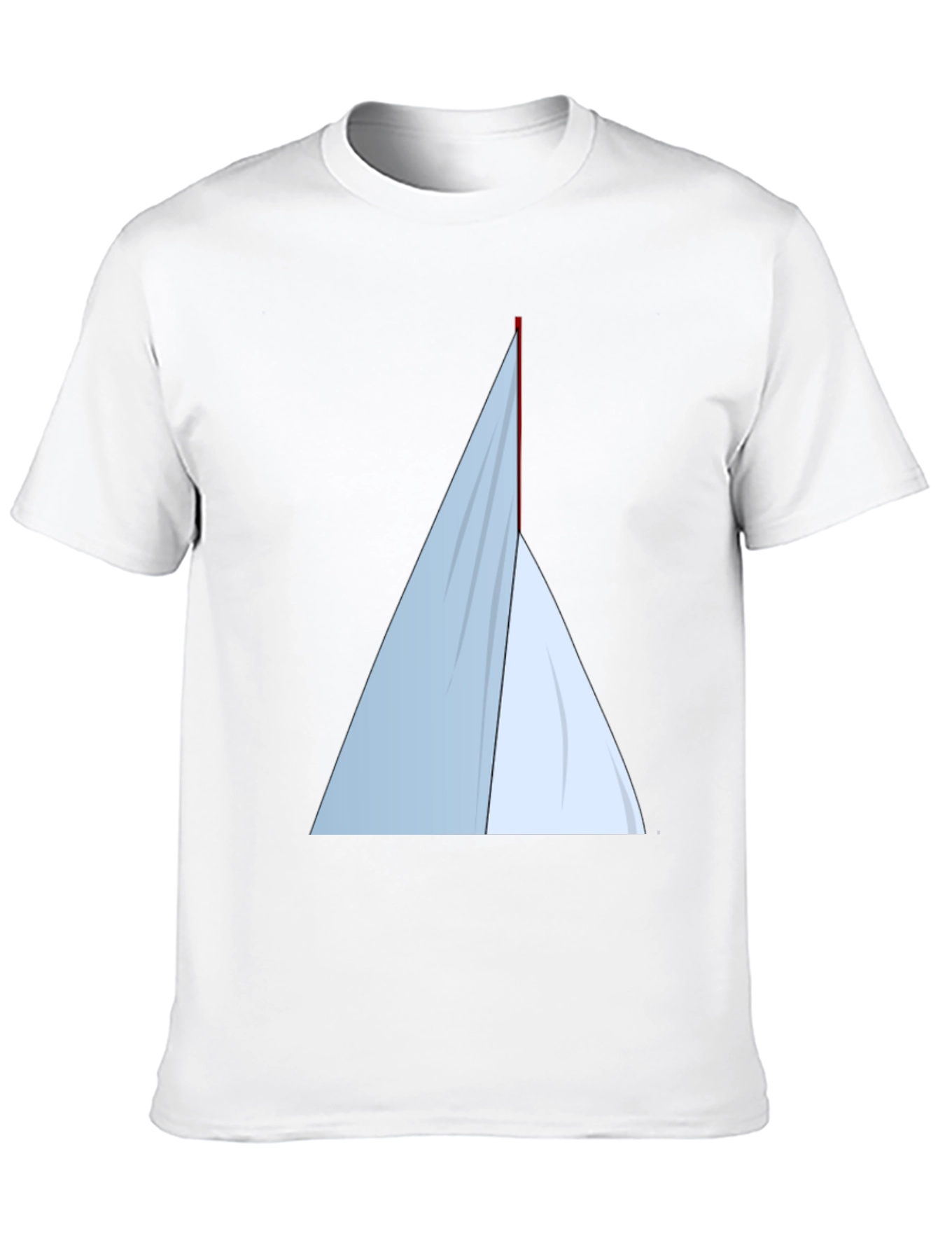 Minimalist Sailboat Graphic Tee - Black