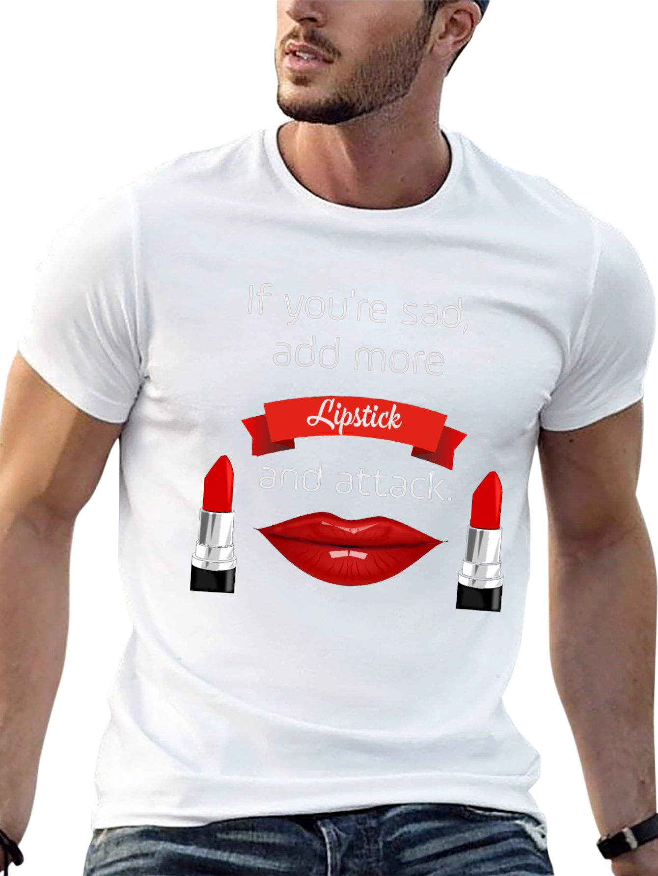 Lipstick Attack T-Shirt - Bold Graphic Tee