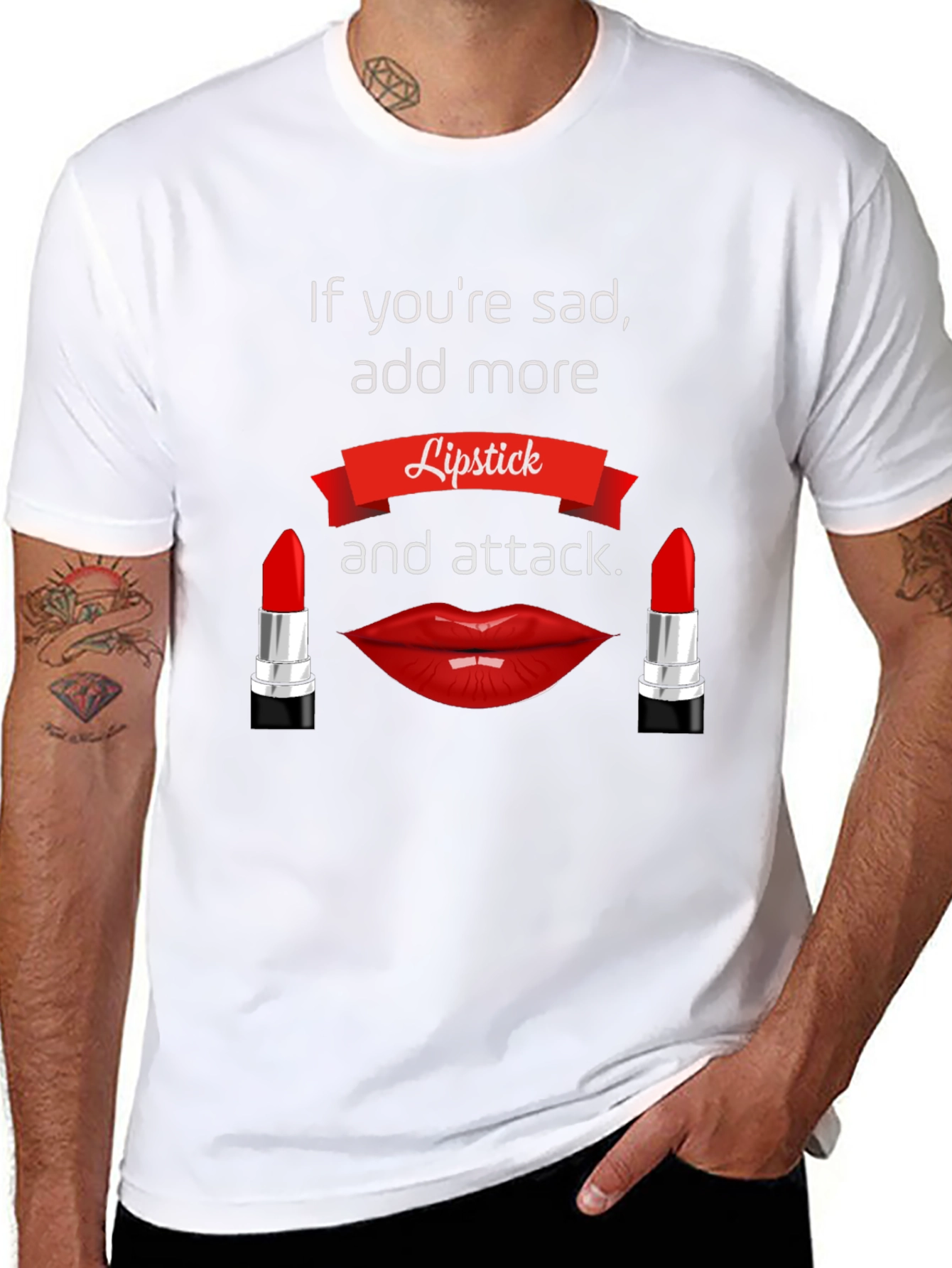 Lipstick Attack T-Shirt - Bold Graphic Tee