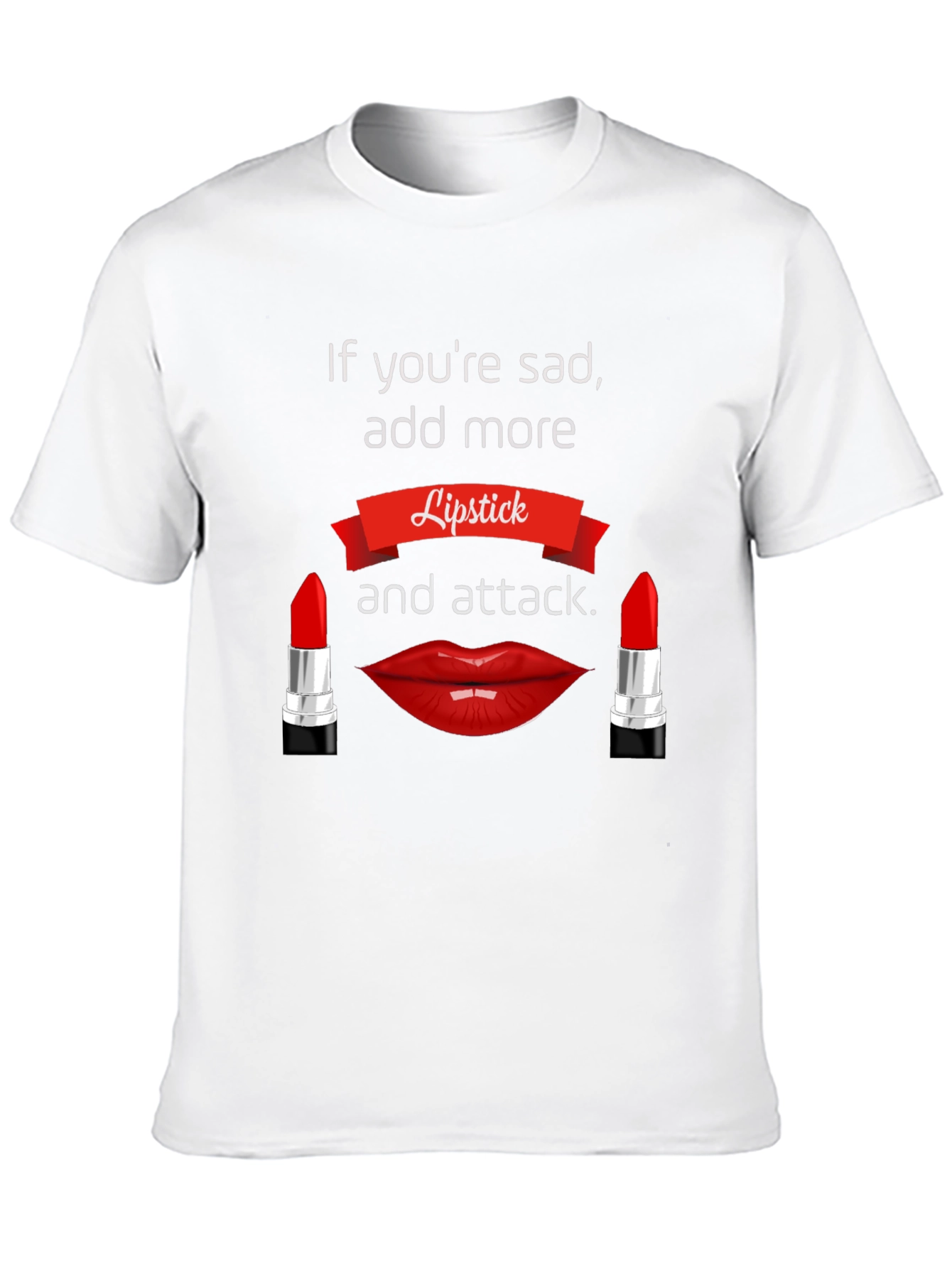 Lipstick Attack T-Shirt - Bold Graphic Tee