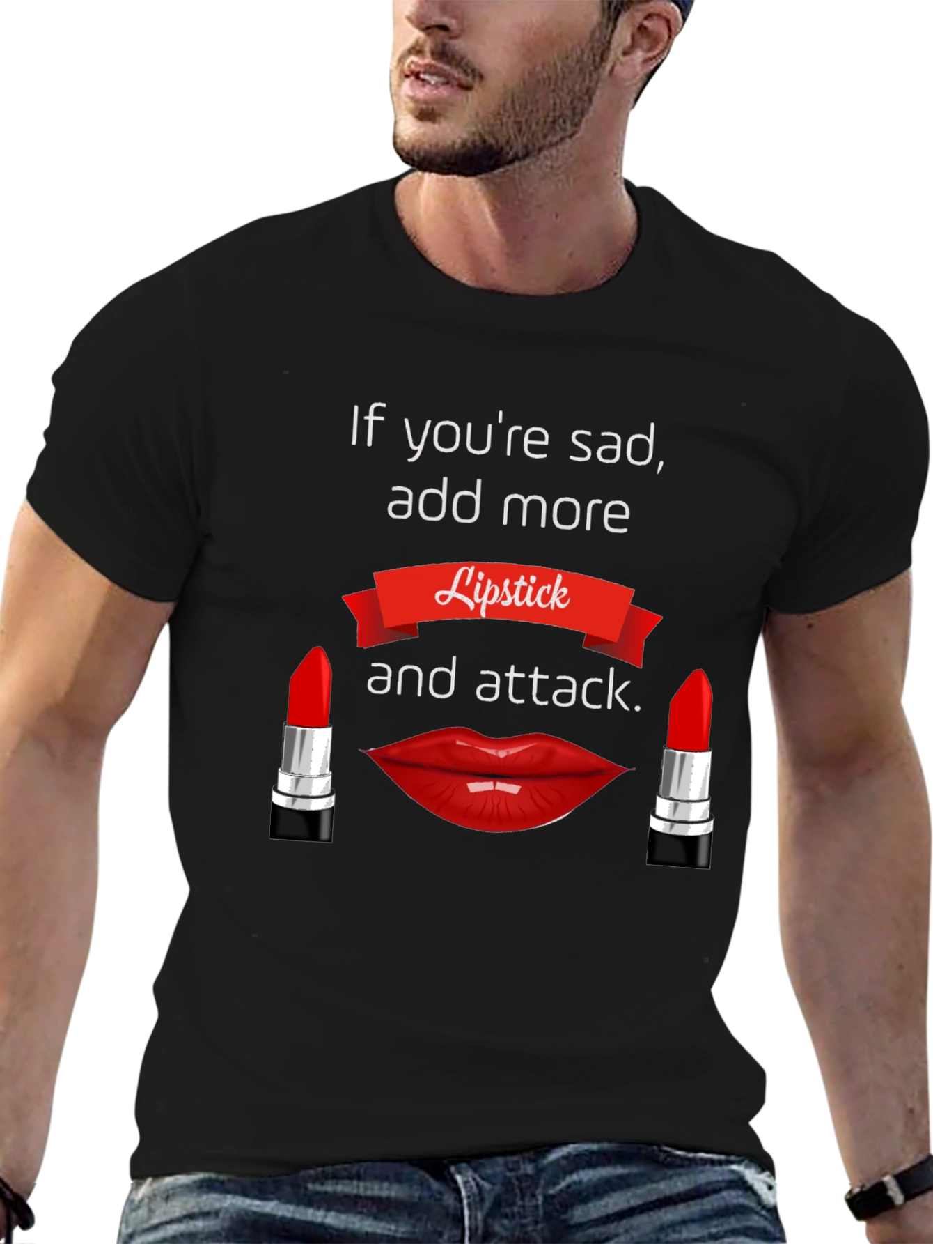 Lipstick Attack T-Shirt - Bold Graphic Tee