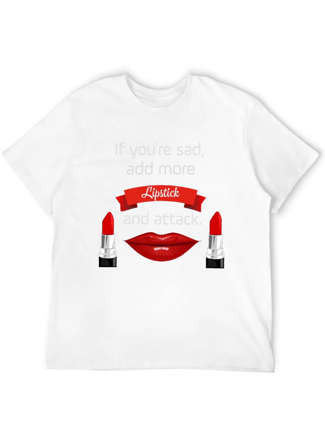 Lipstick Attack T-Shirt - Bold Graphic Tee