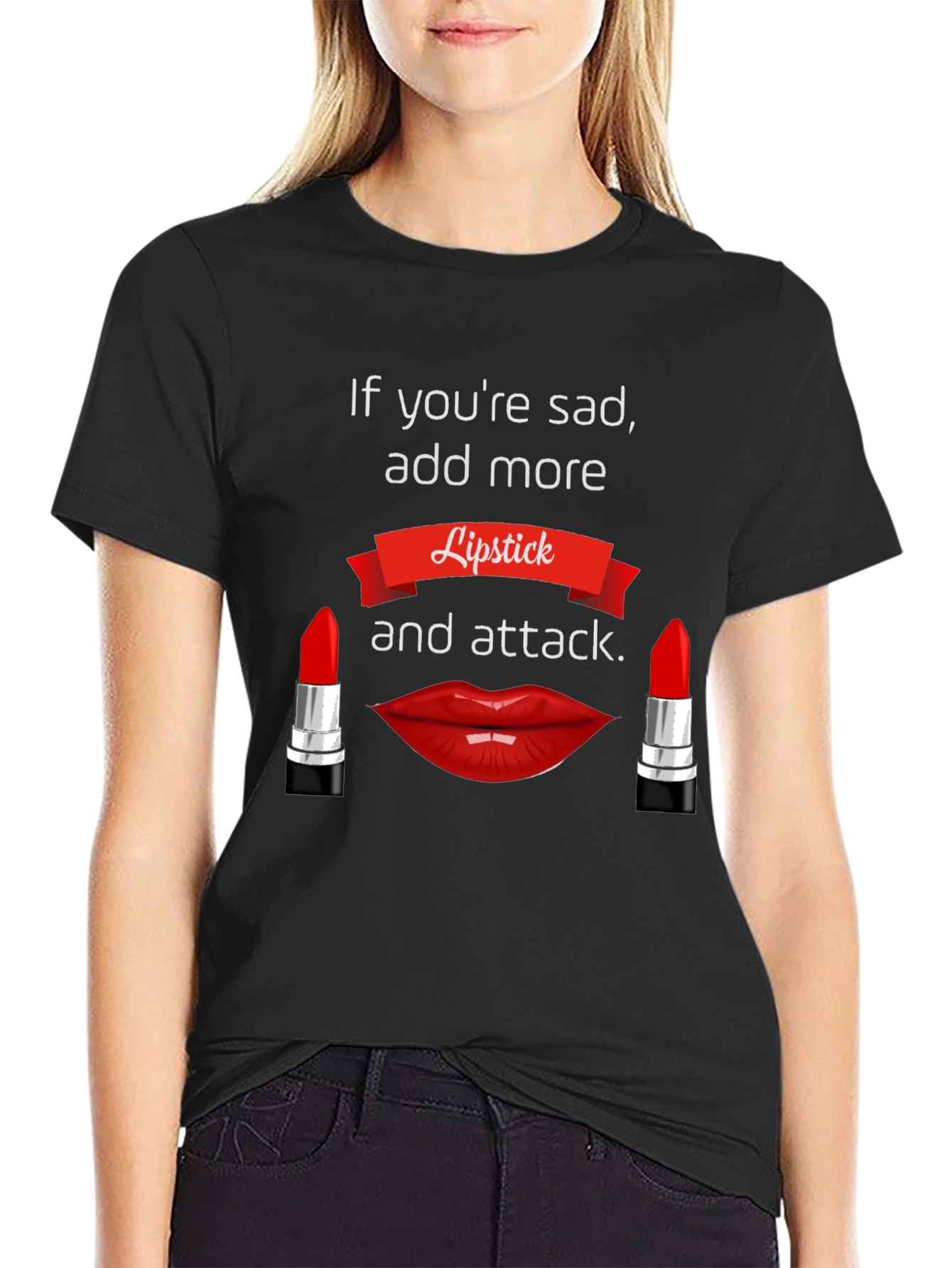 Lipstick Attack T-Shirt - Bold Graphic Tee