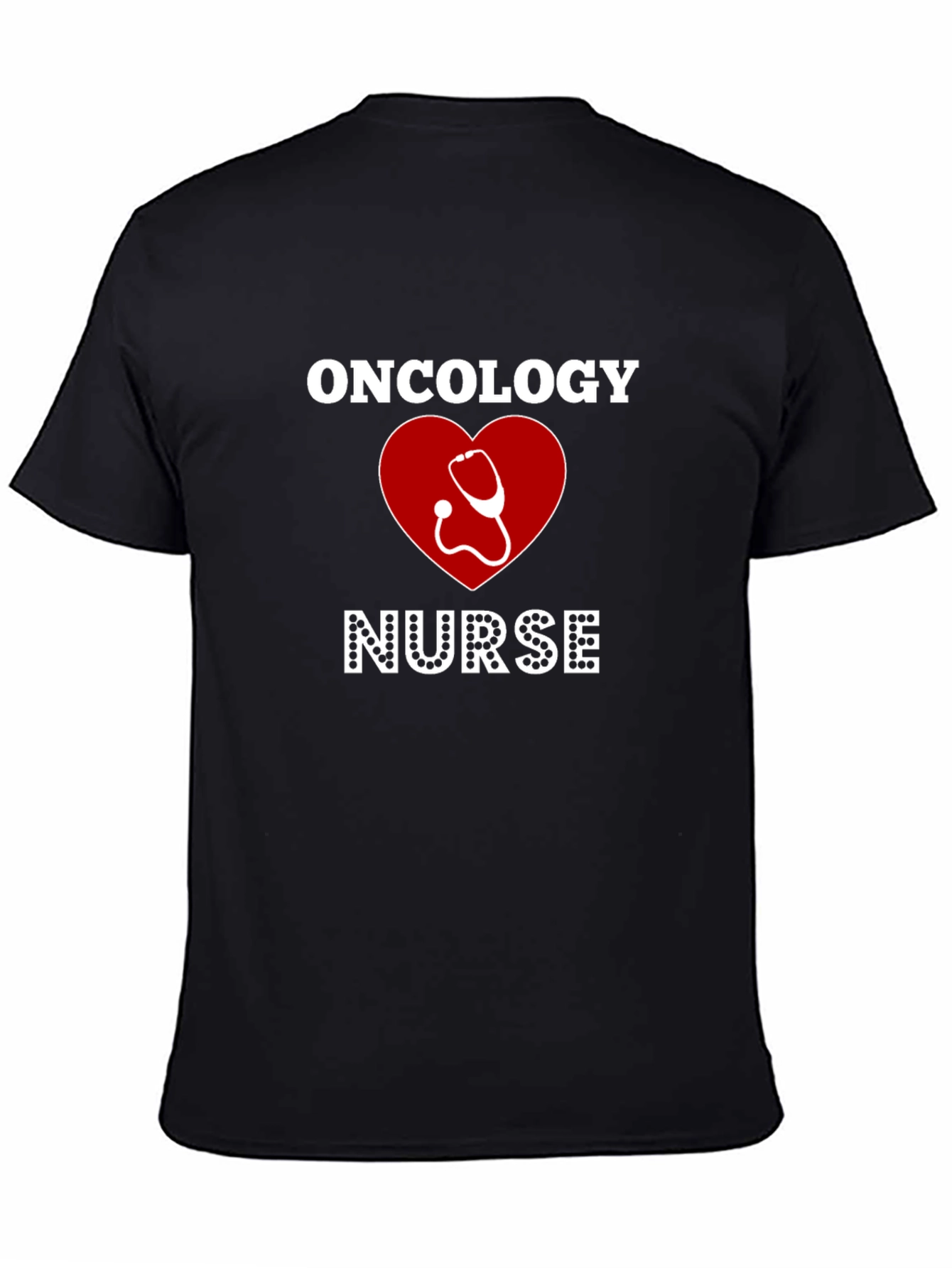 Oncology Nurse T-Shirt - Heart & Stethoscope
