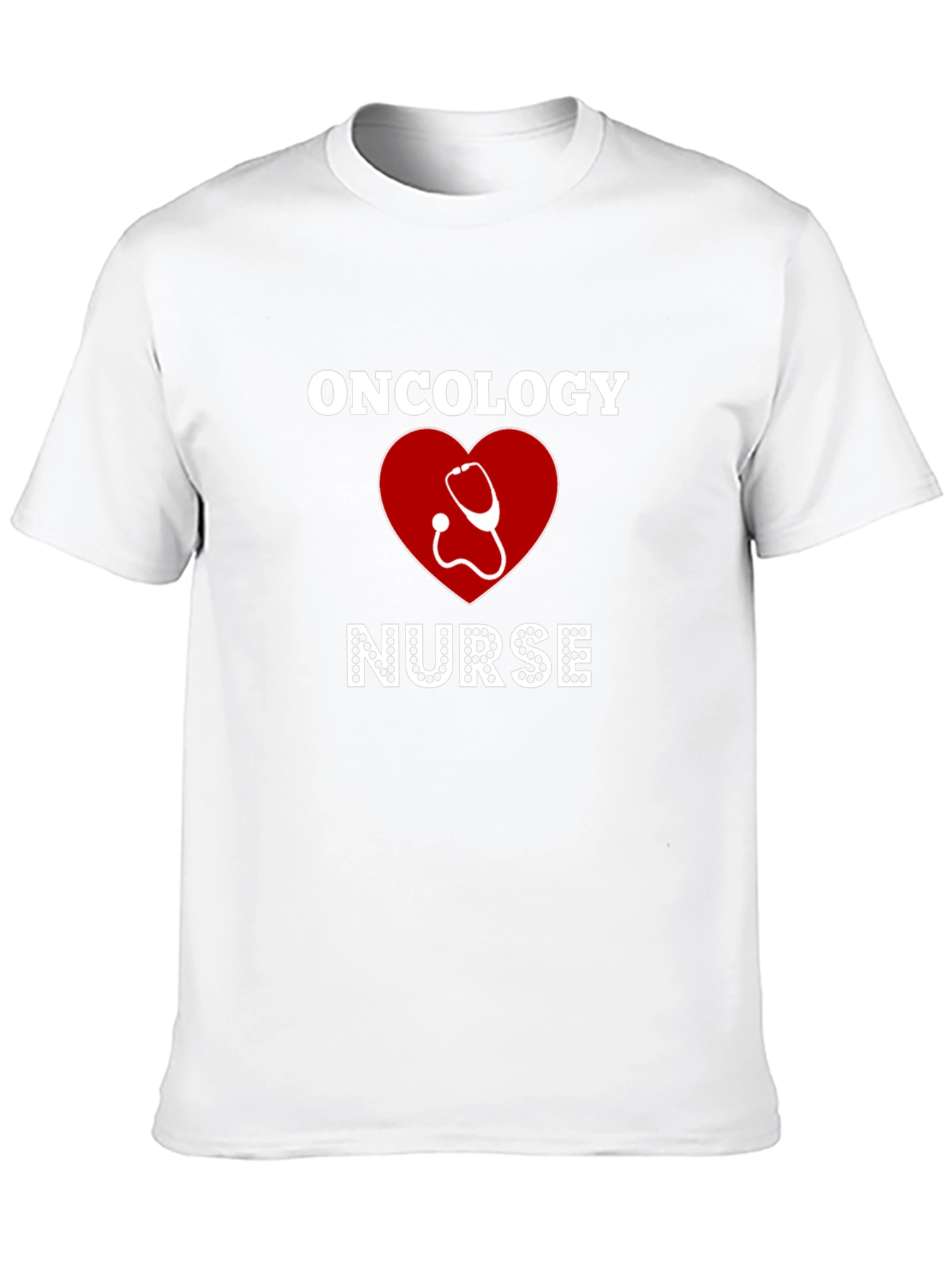 Oncology Nurse T-Shirt - Heart & Stethoscope