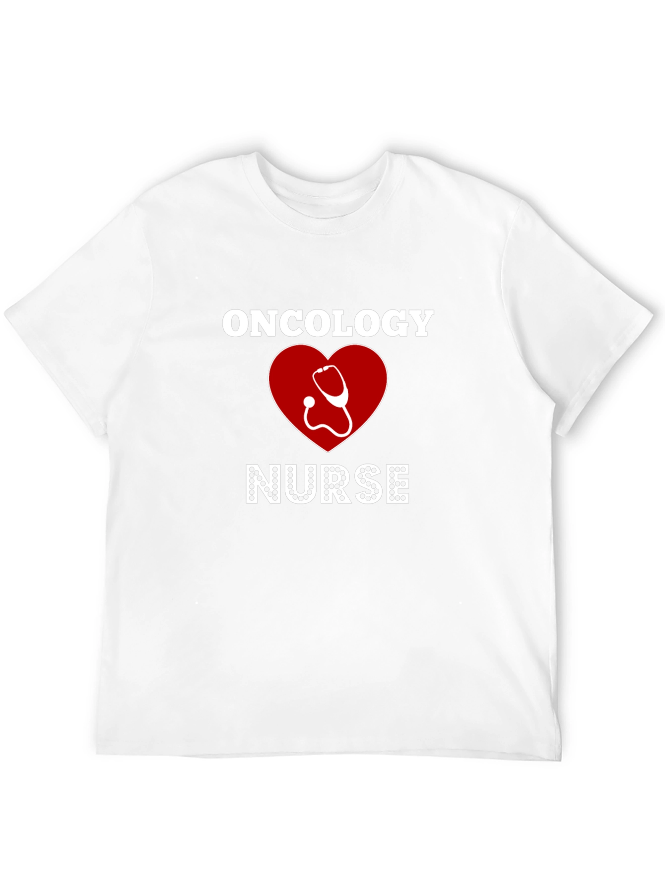 Oncology Nurse T-Shirt - Heart & Stethoscope