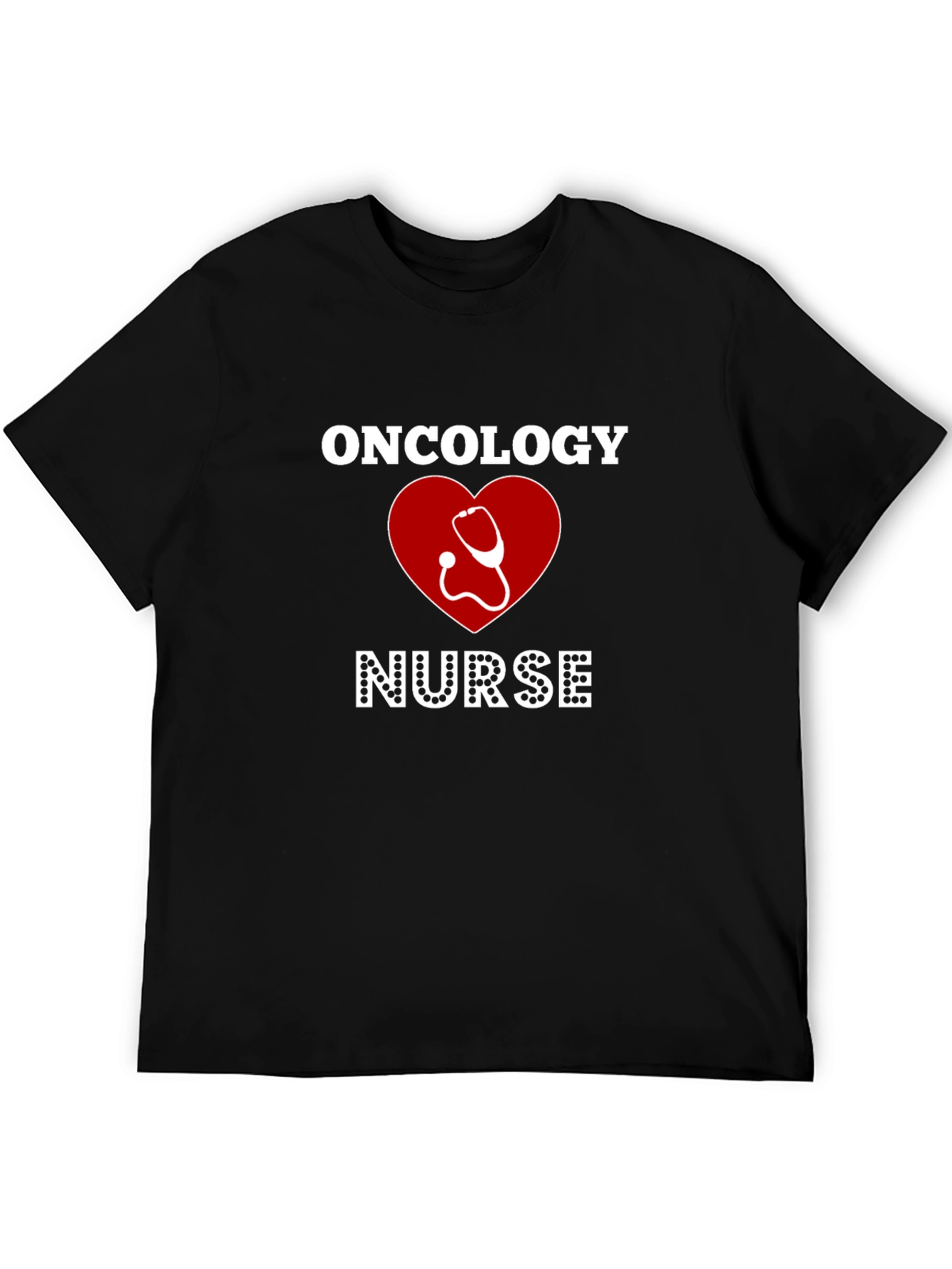 Oncology Nurse T-Shirt - Heart & Stethoscope