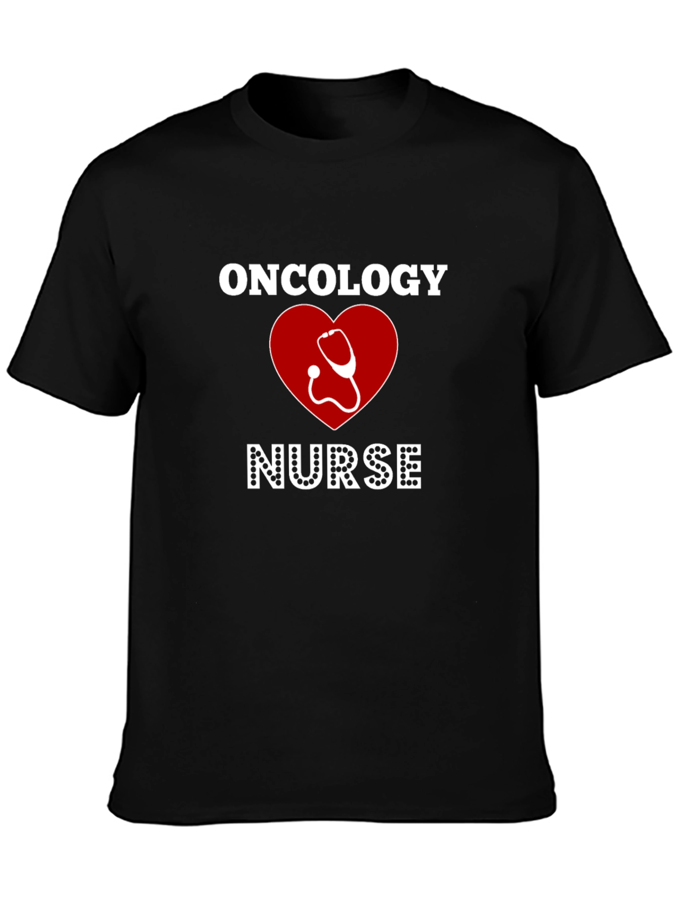 Oncology Nurse T-Shirt - Heart & Stethoscope