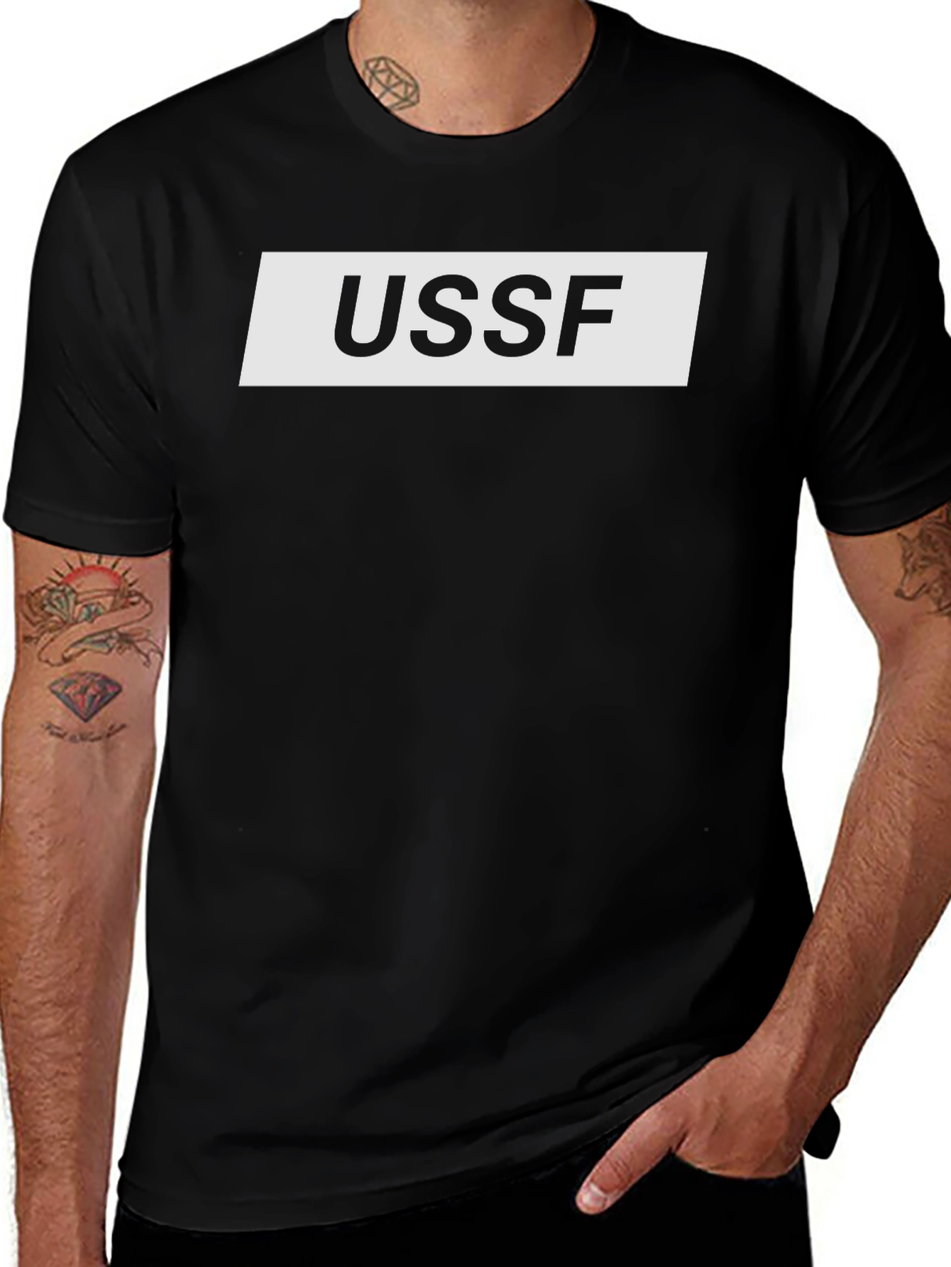 USSF Graphic Tee - Black Cotton Blend