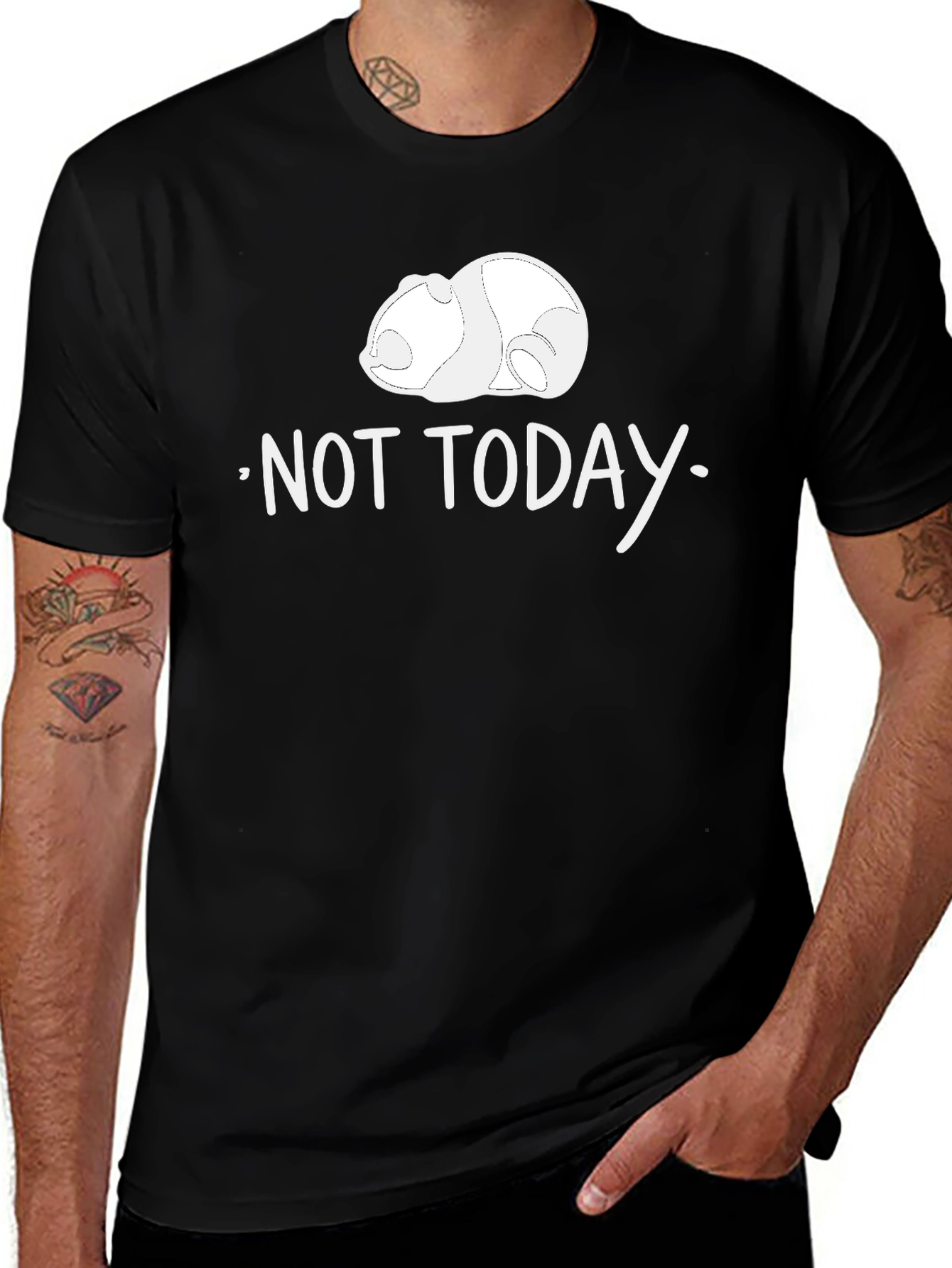 Not Today Panda Graphic Tee - Relaxed Fit