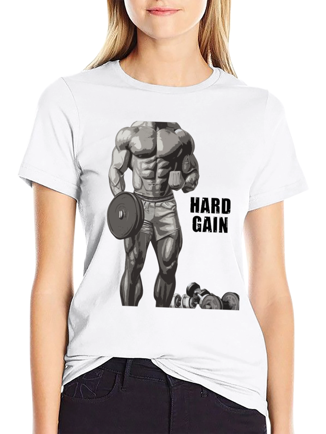 Hard Gain Bodybuilding Graphic T-Shirt