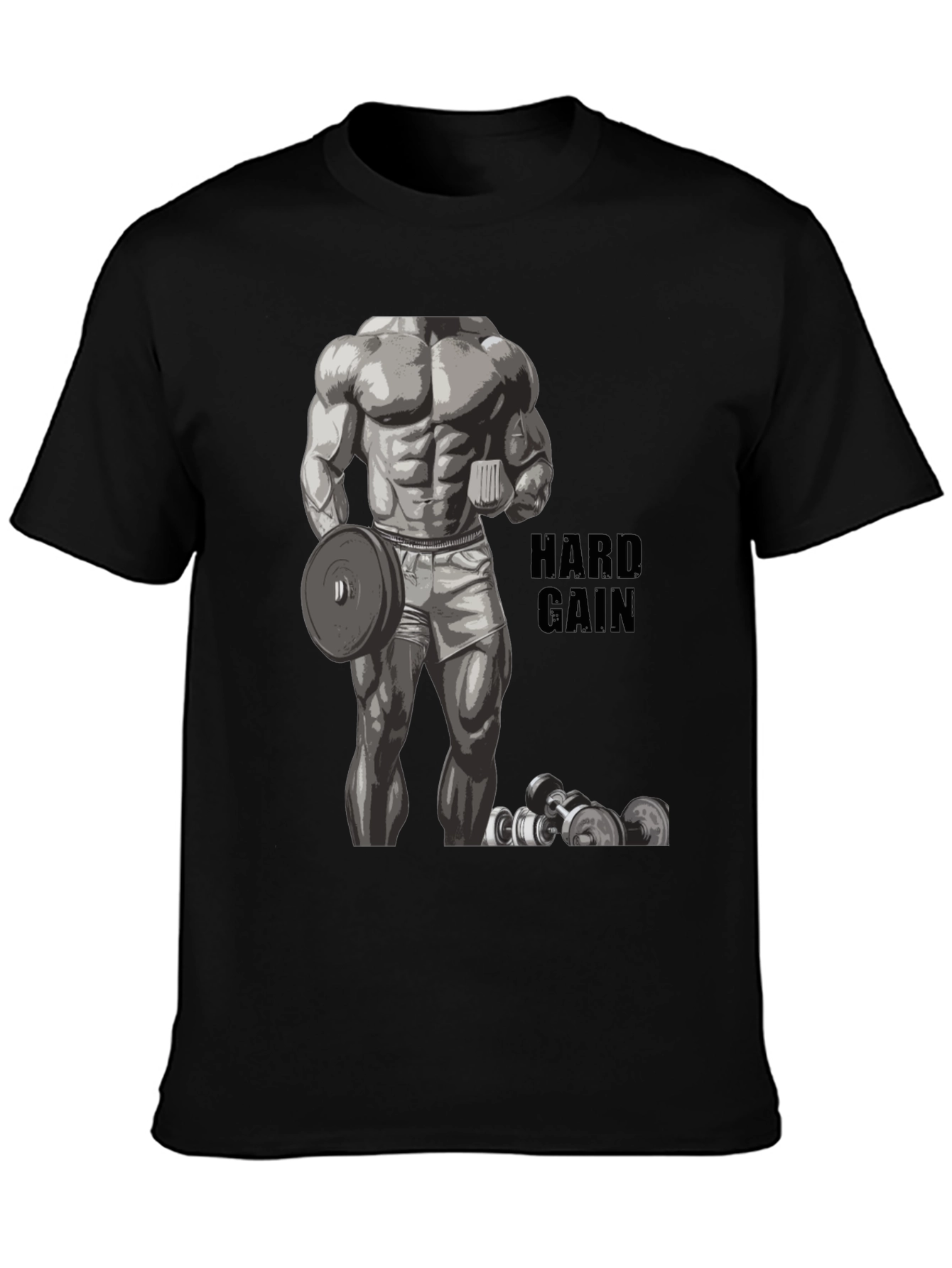 Hard Gain Bodybuilding Graphic T-Shirt