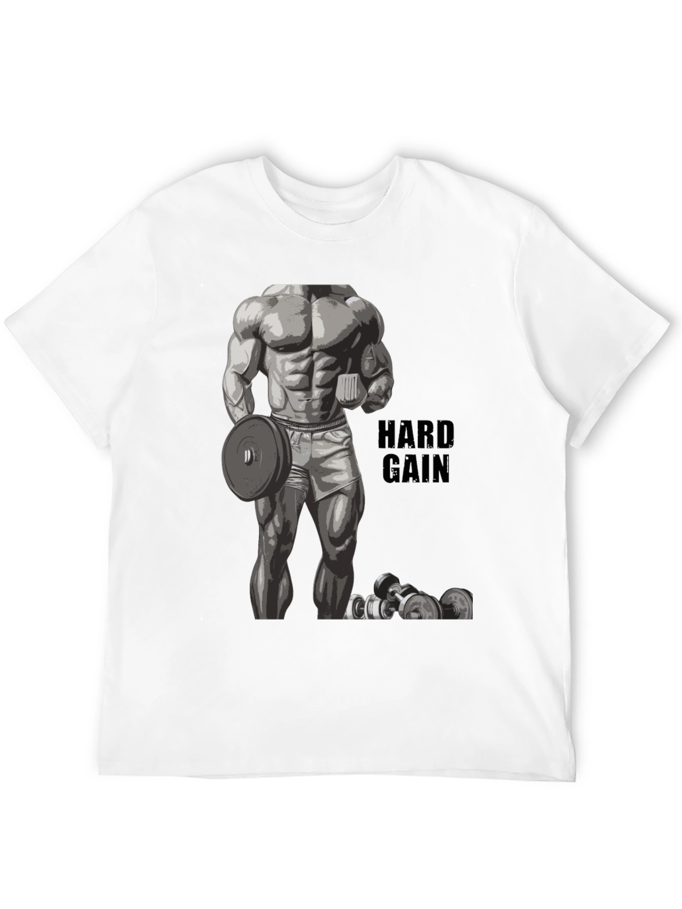 Hard Gain Bodybuilding Graphic T-Shirt