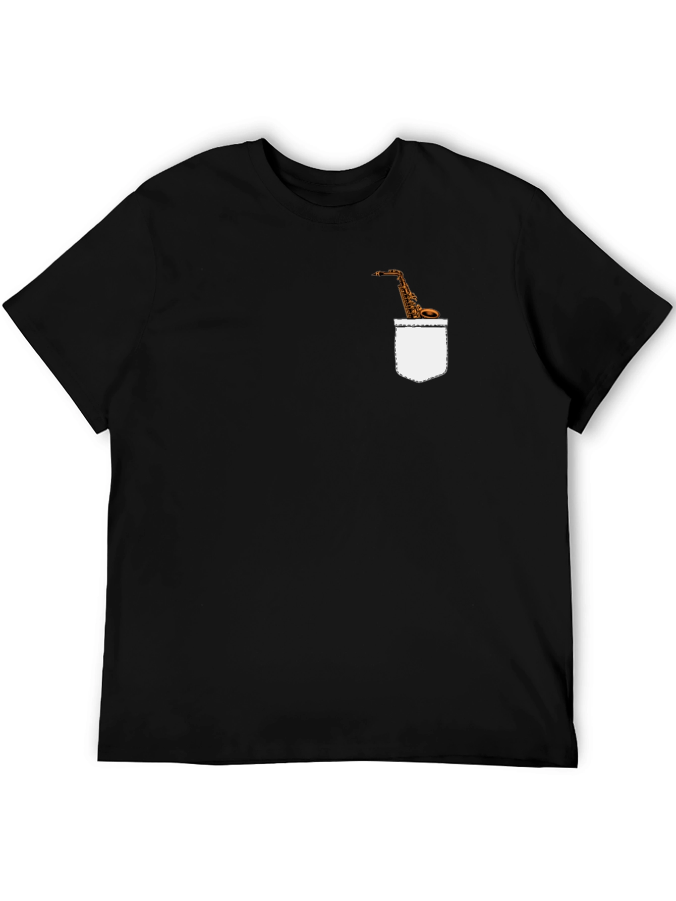 Saxophone Pocket Graphic T-Shirt