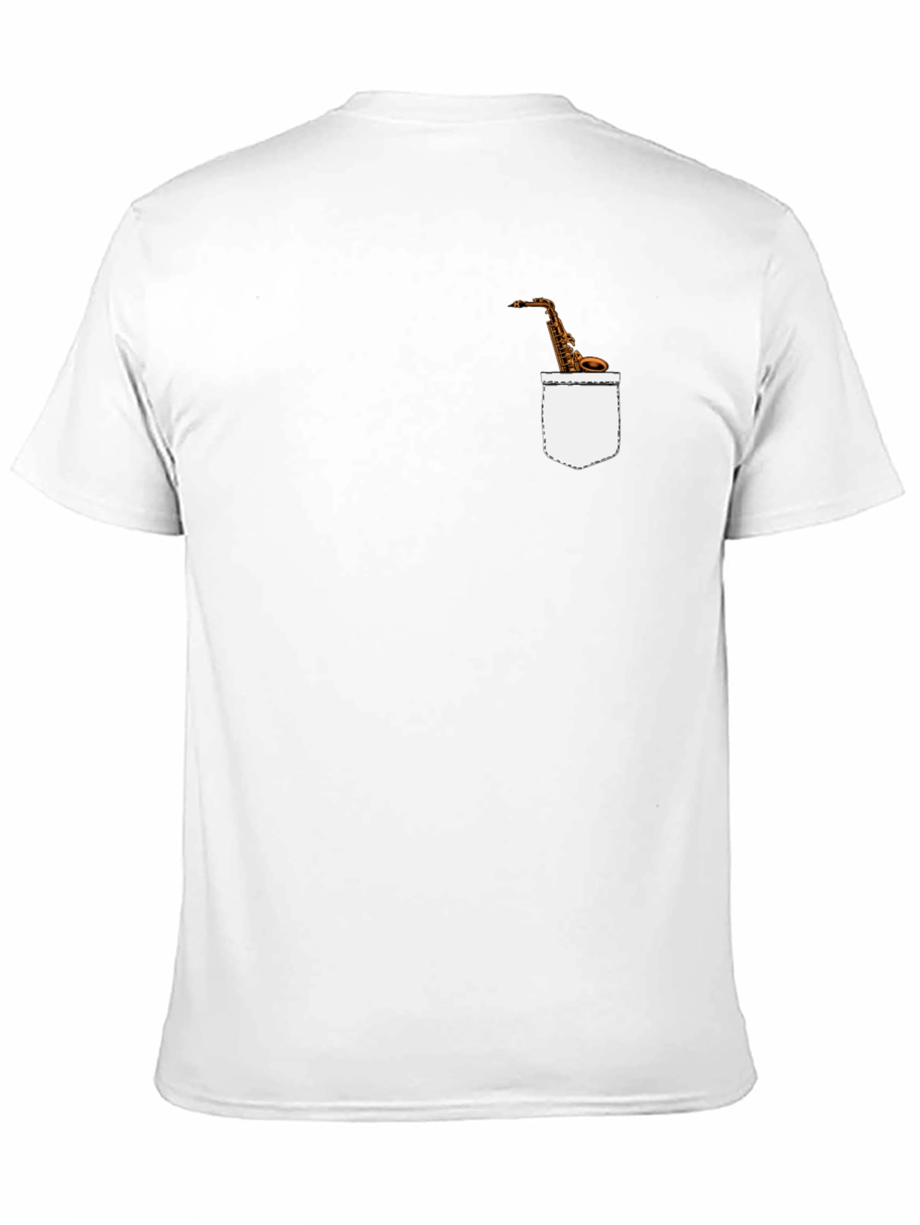 Saxophone Pocket Graphic T-Shirt