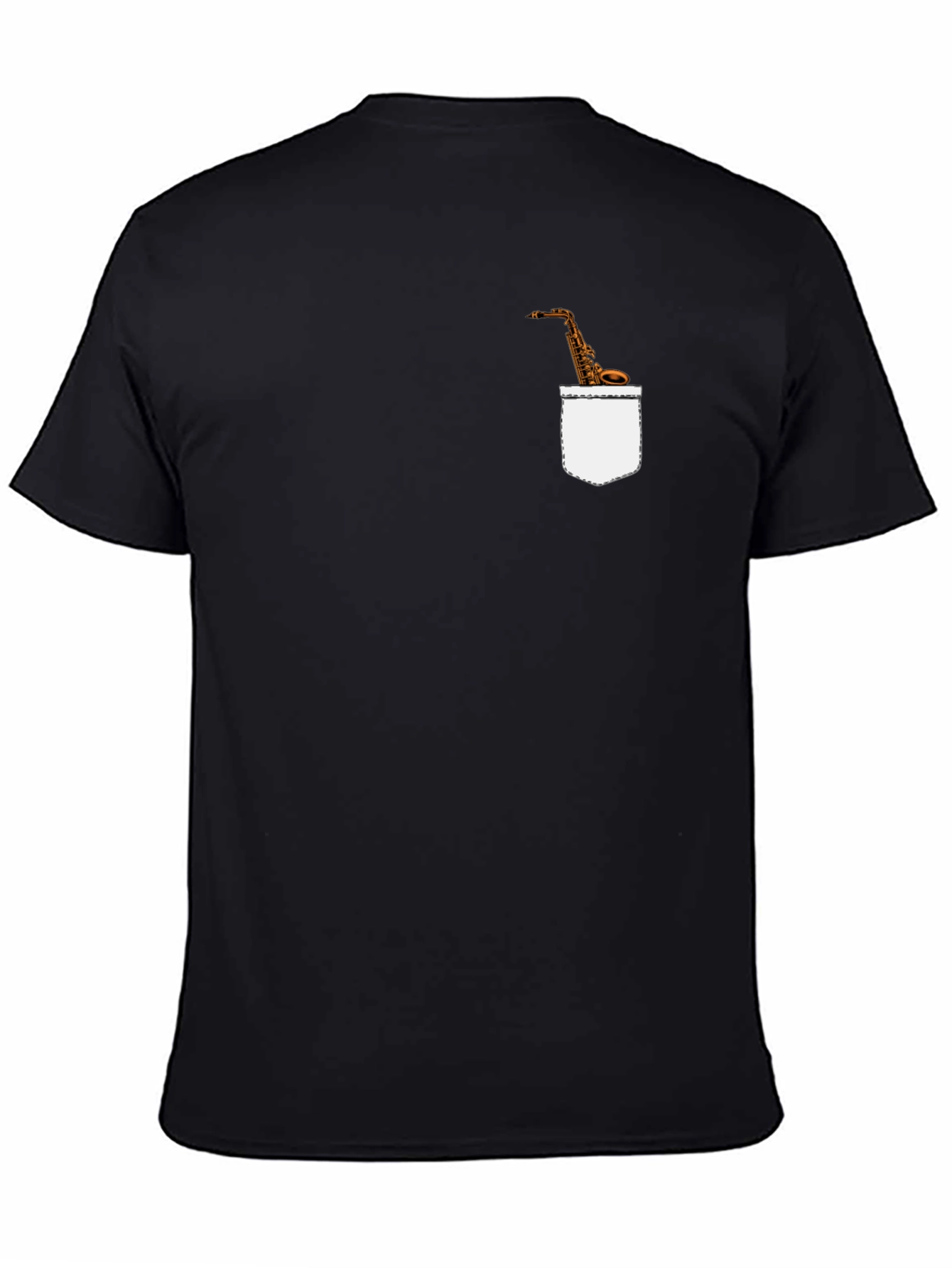 Saxophone Pocket Graphic T-Shirt