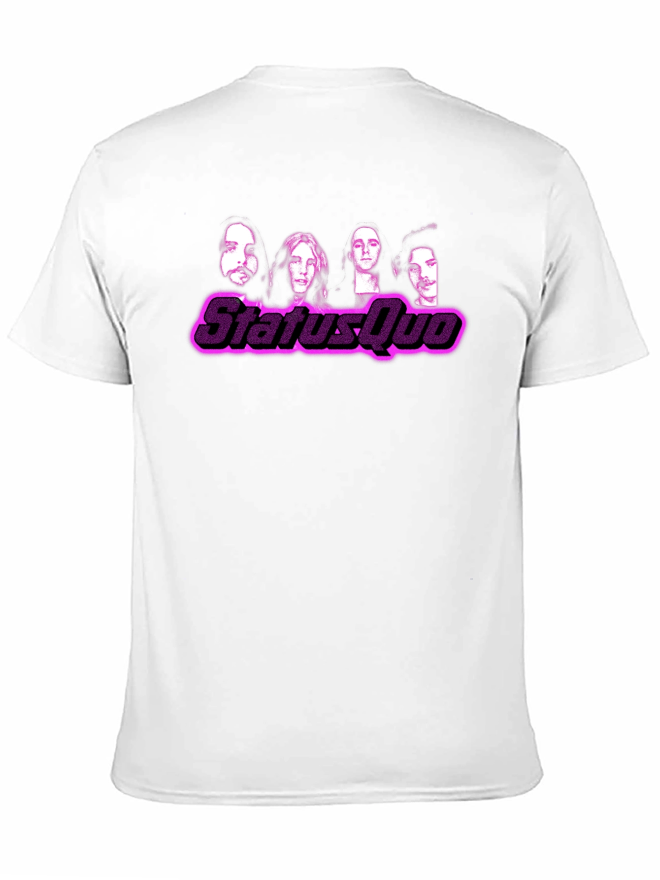 Status Quo Band Graphic Print Black T-Shirt