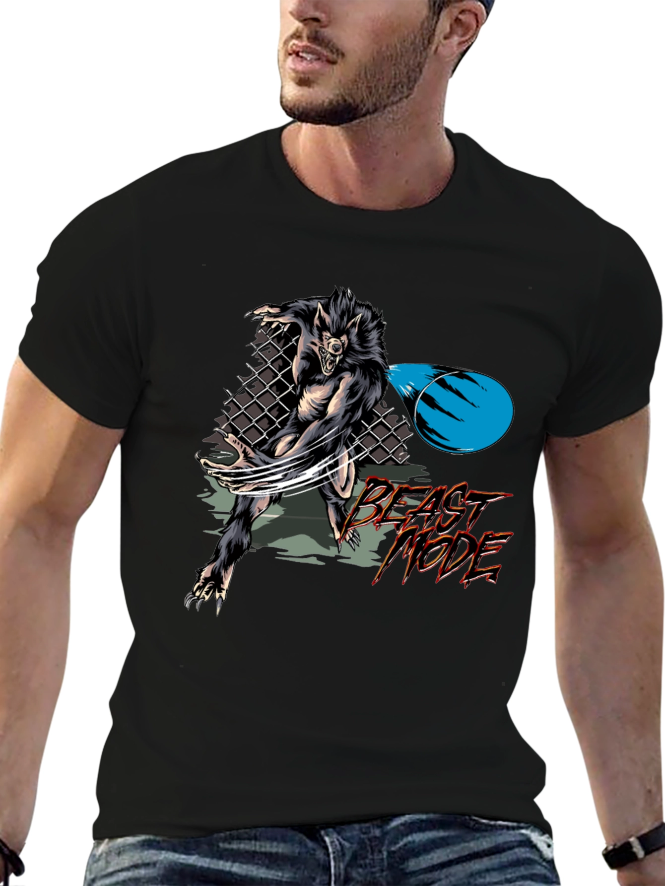 Beast Mode Graphic Tee - Mens Black T-Shirt