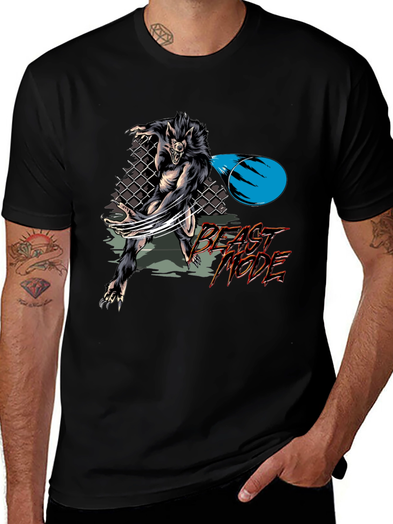 Beast Mode Graphic Tee - Mens Black T-Shirt