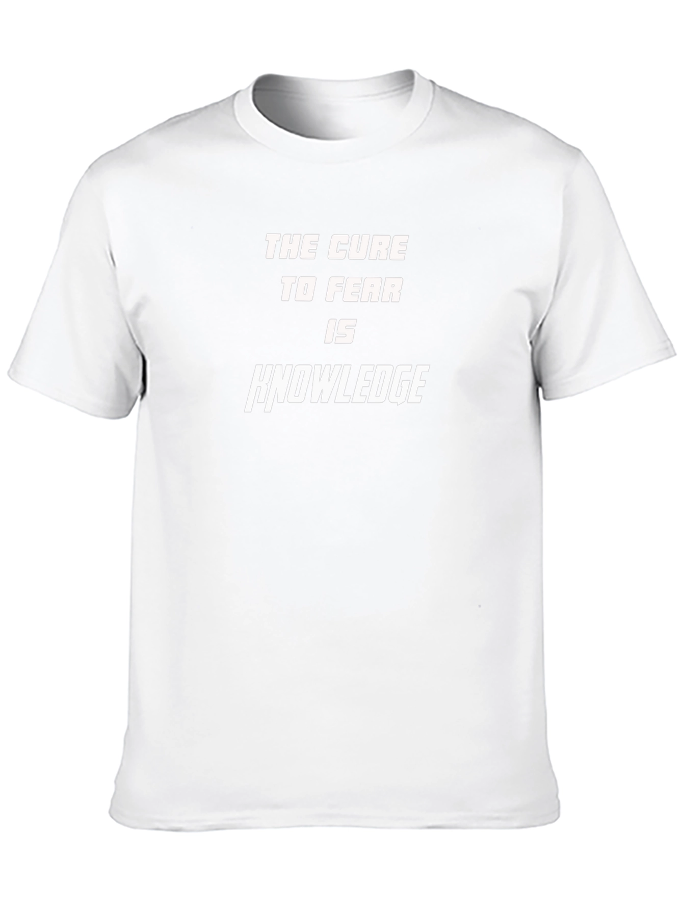 Knowledge Cure Fear T-Shirt - Black