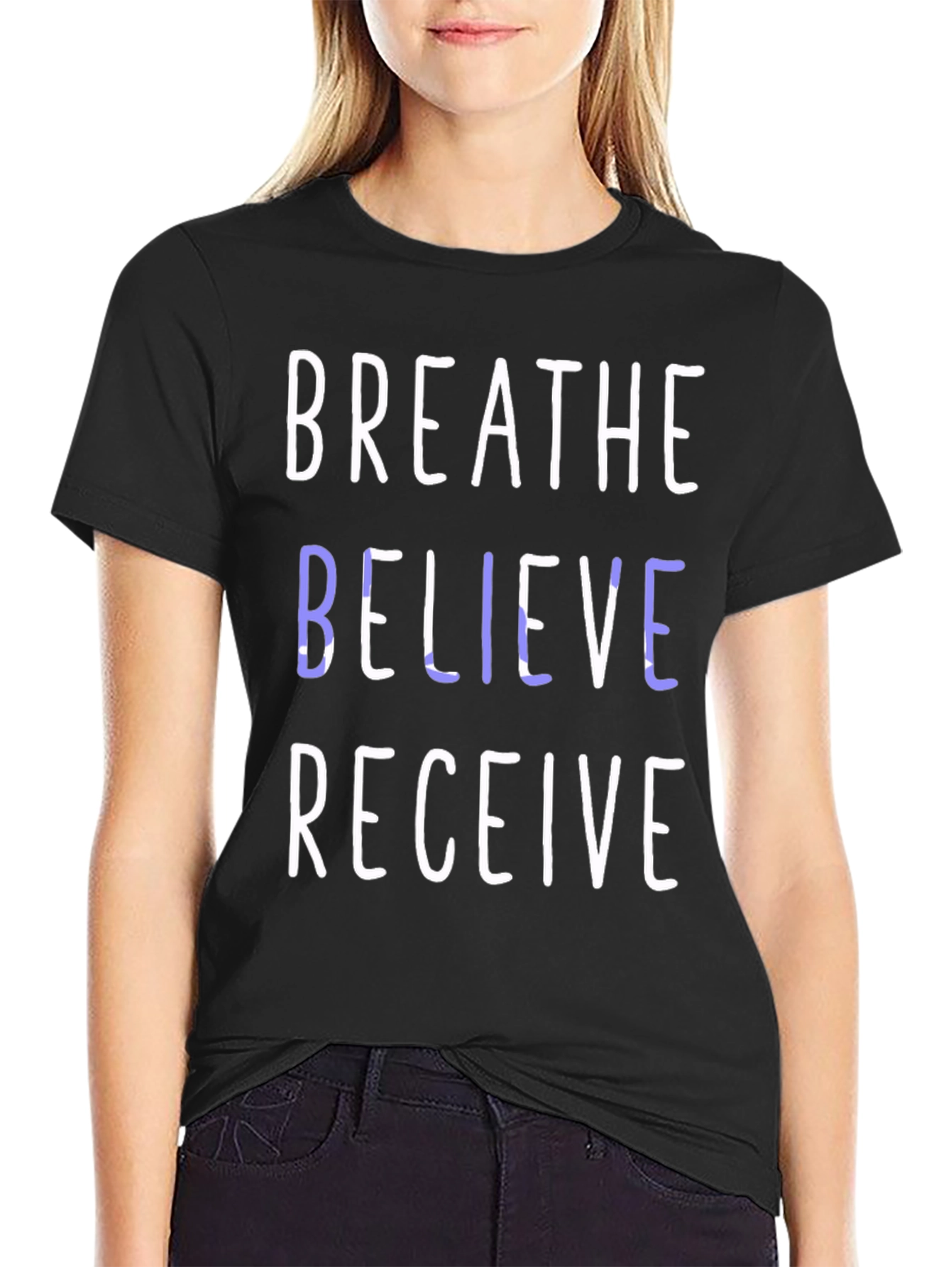 Breathe Believe Receive Graphic Tee