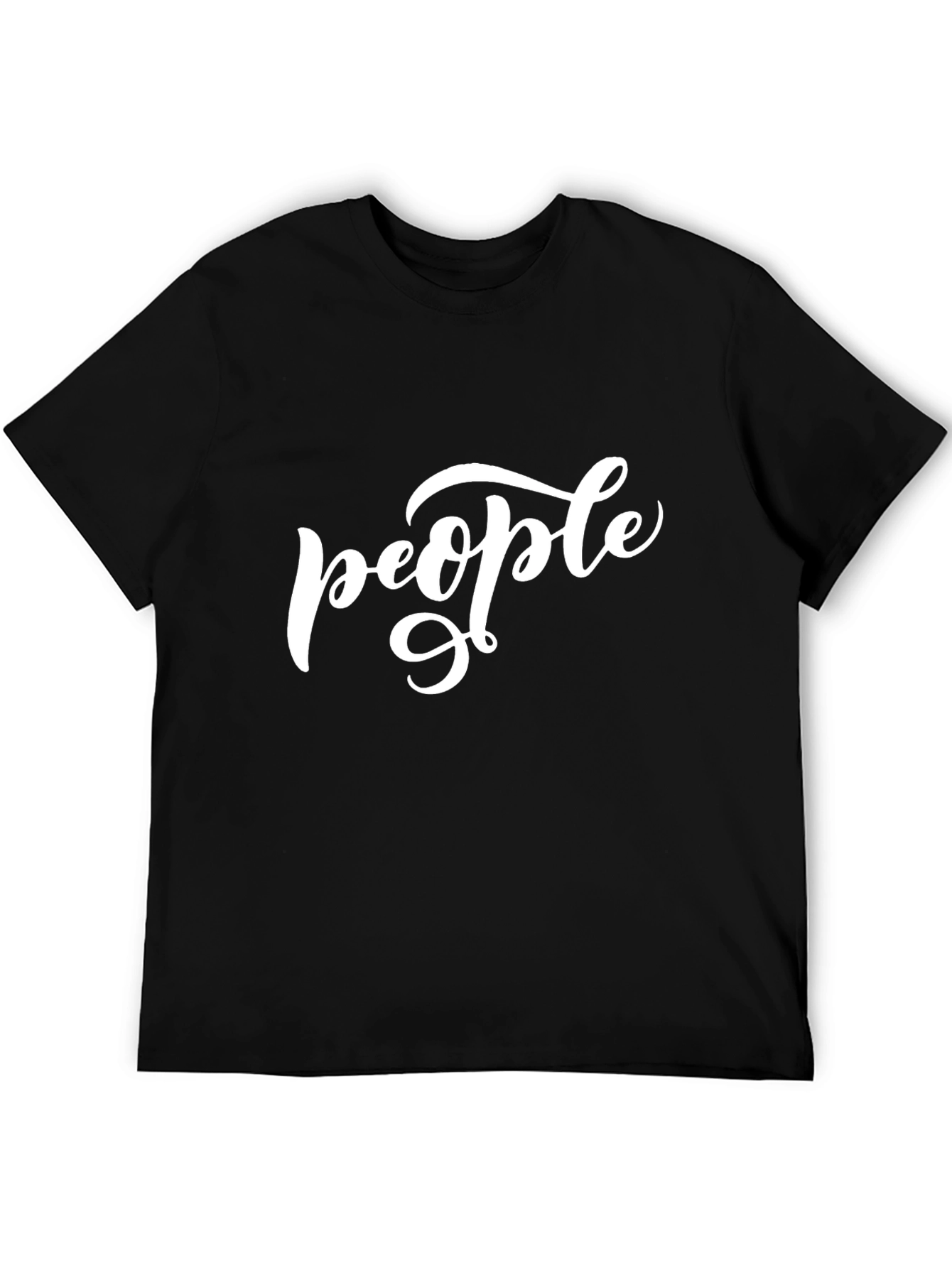 People Graphic Tee - Black Casual T-Shirt