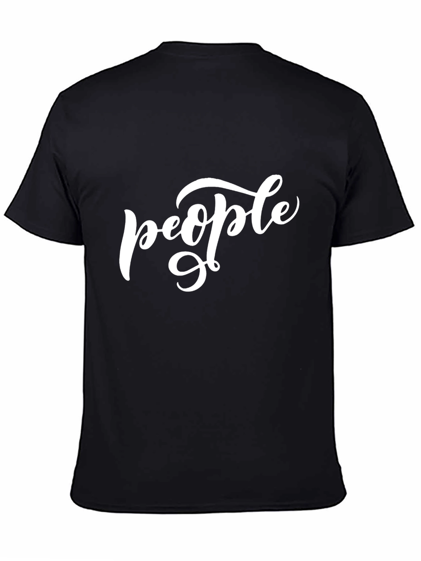 People Graphic Tee - Black Casual T-Shirt