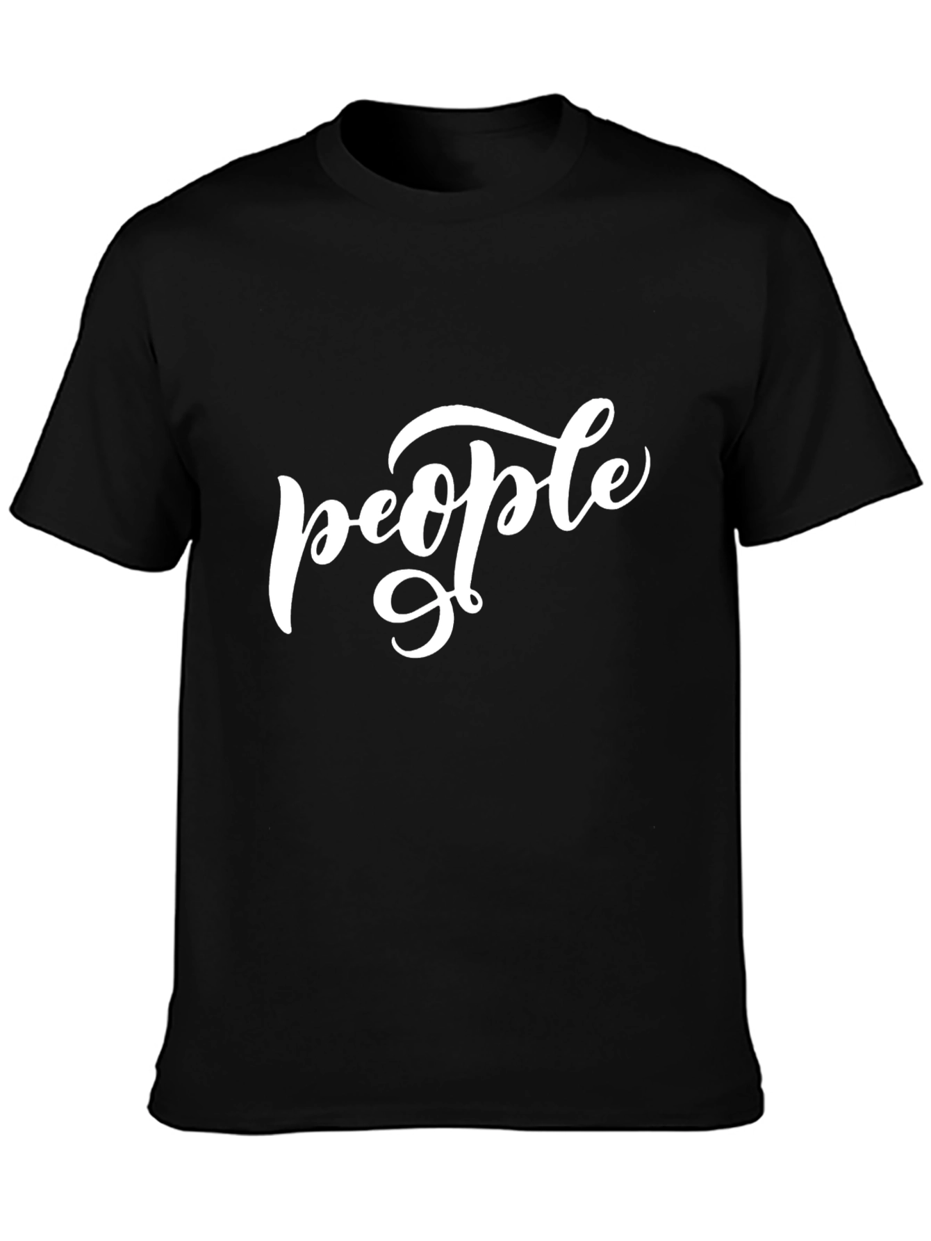 People Graphic Tee - Black Casual T-Shirt