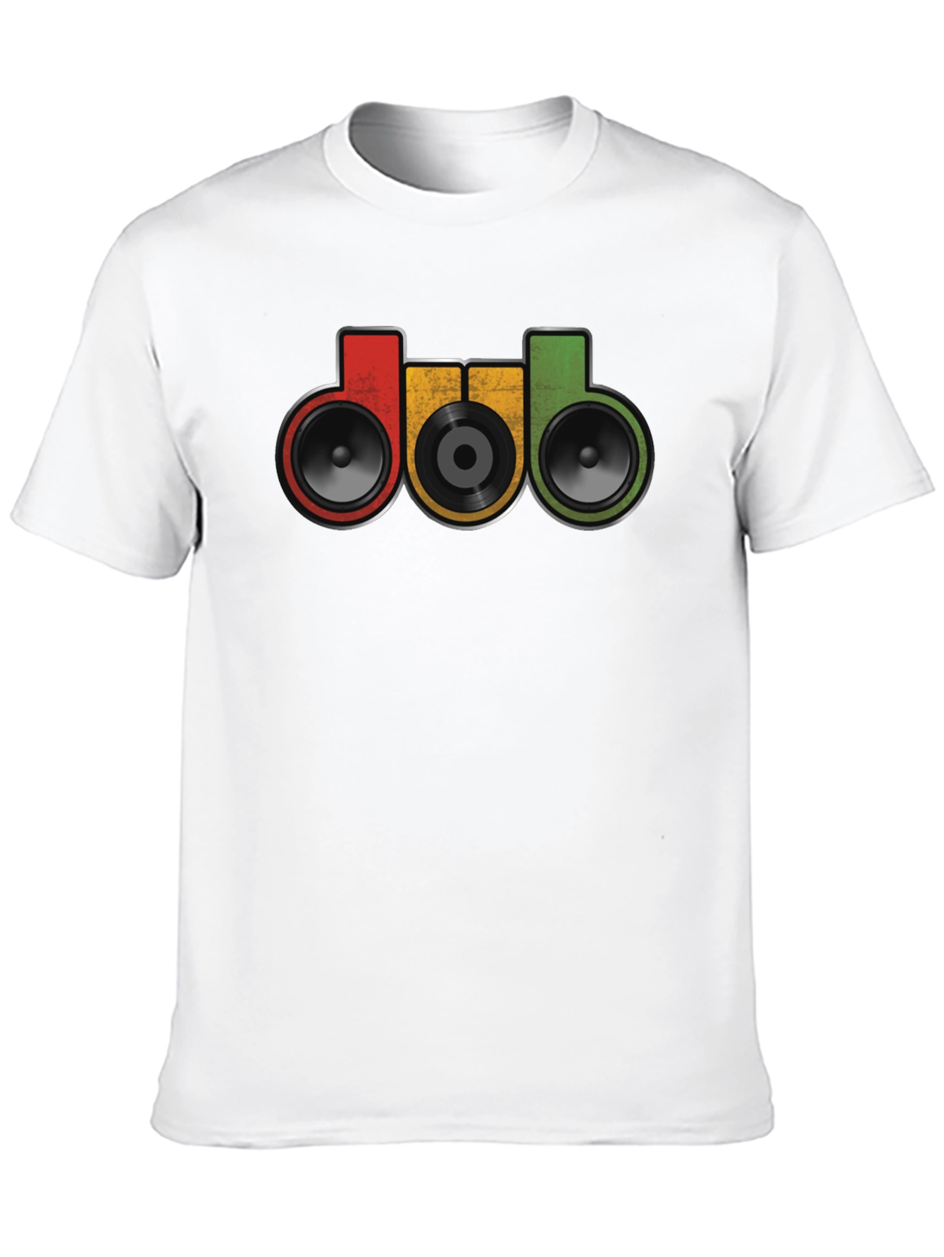 DUB Music Style T-Shirt - Retro Speakers Graphic Tee