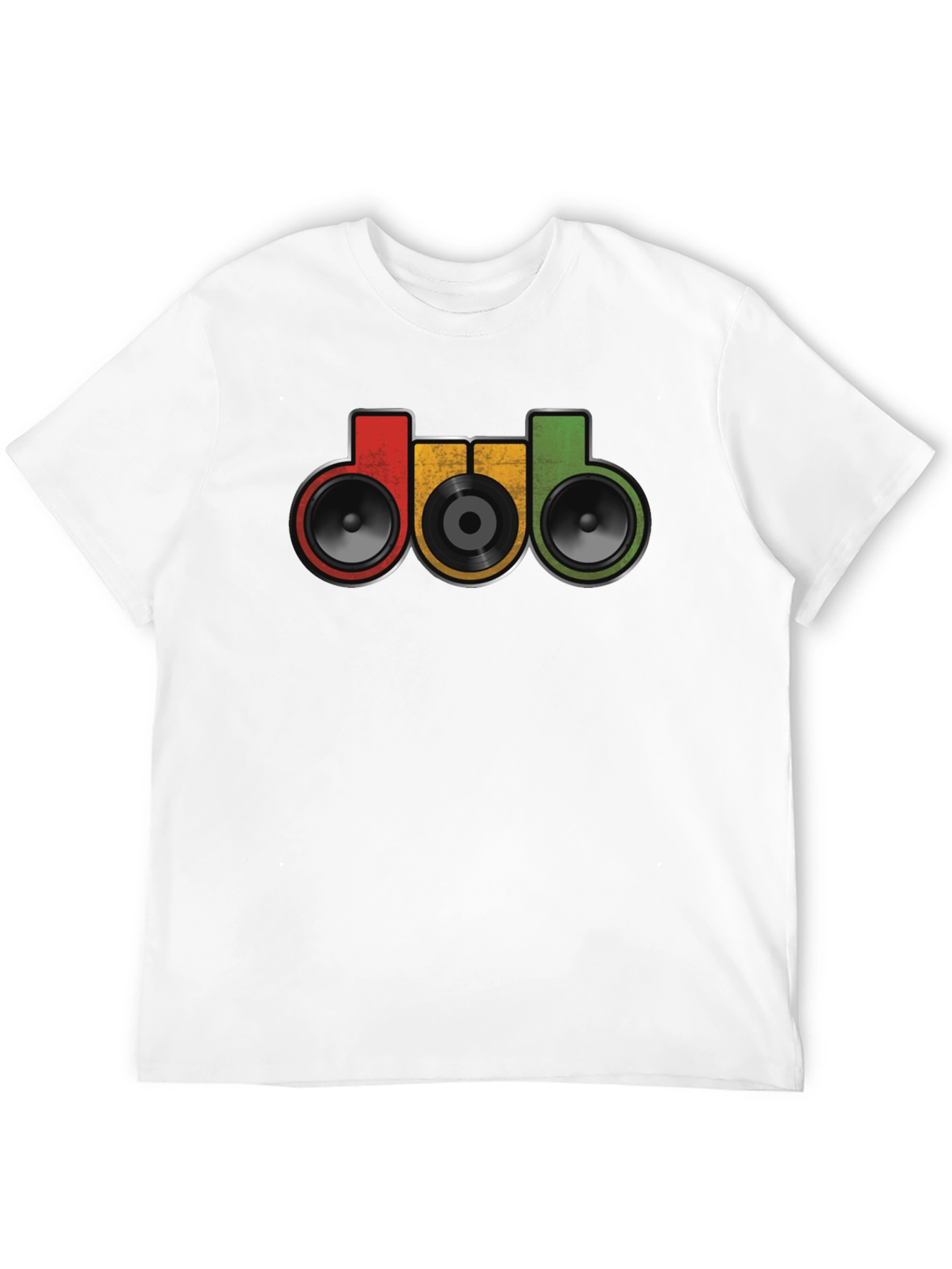 DUB Music Style T-Shirt - Retro Speakers Graphic Tee