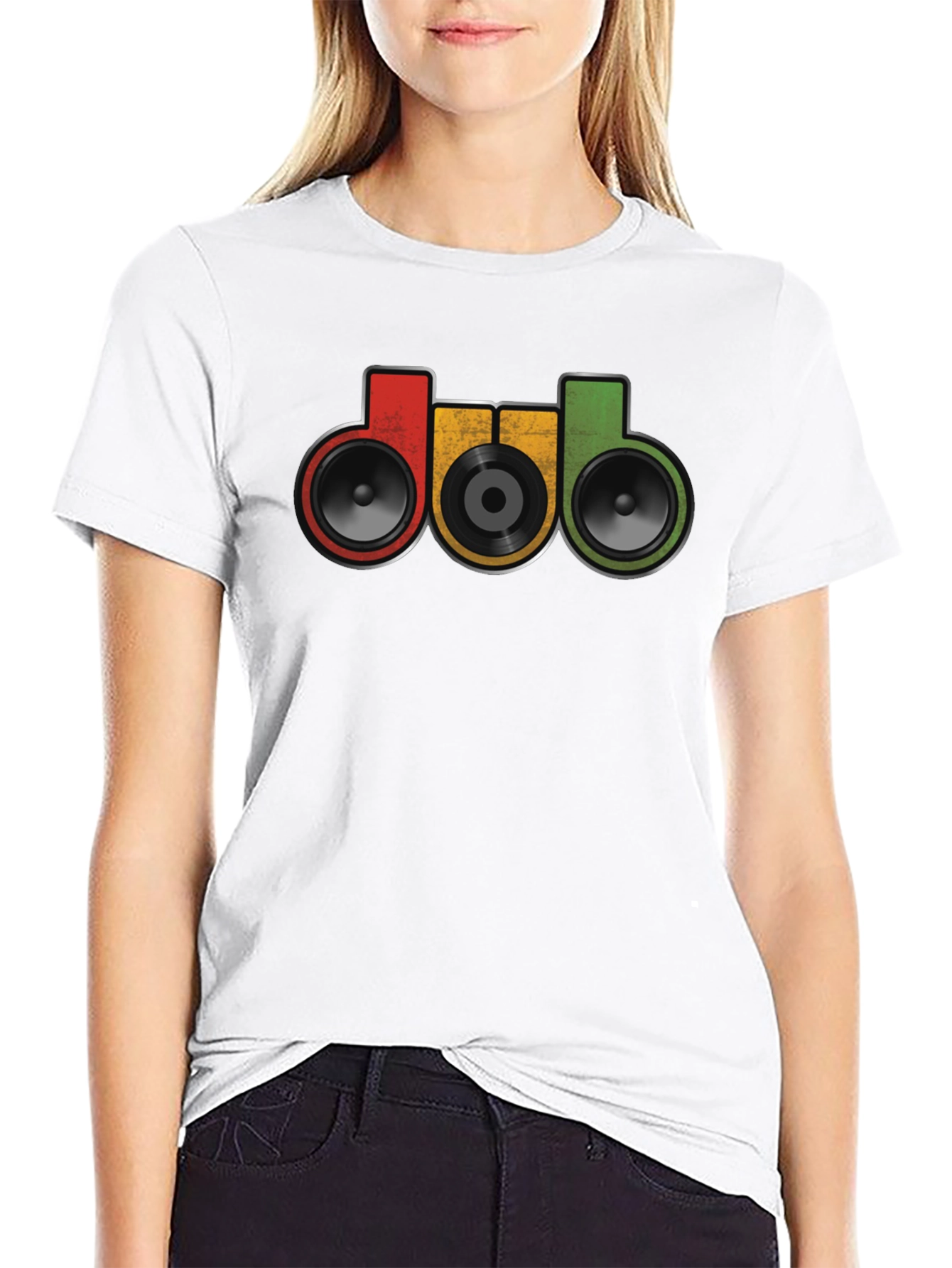 DUB Music Style T-Shirt - Retro Speakers Graphic Tee