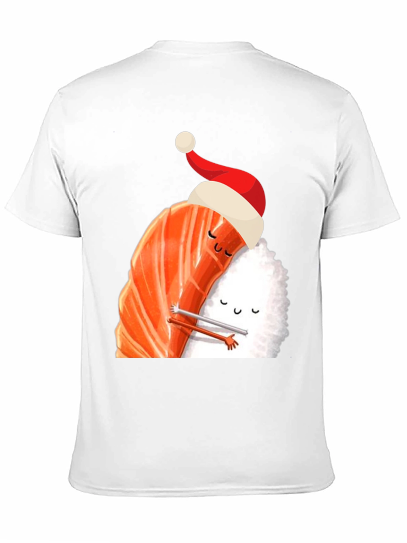 Sushi Christmas Hug Black T-Shirt