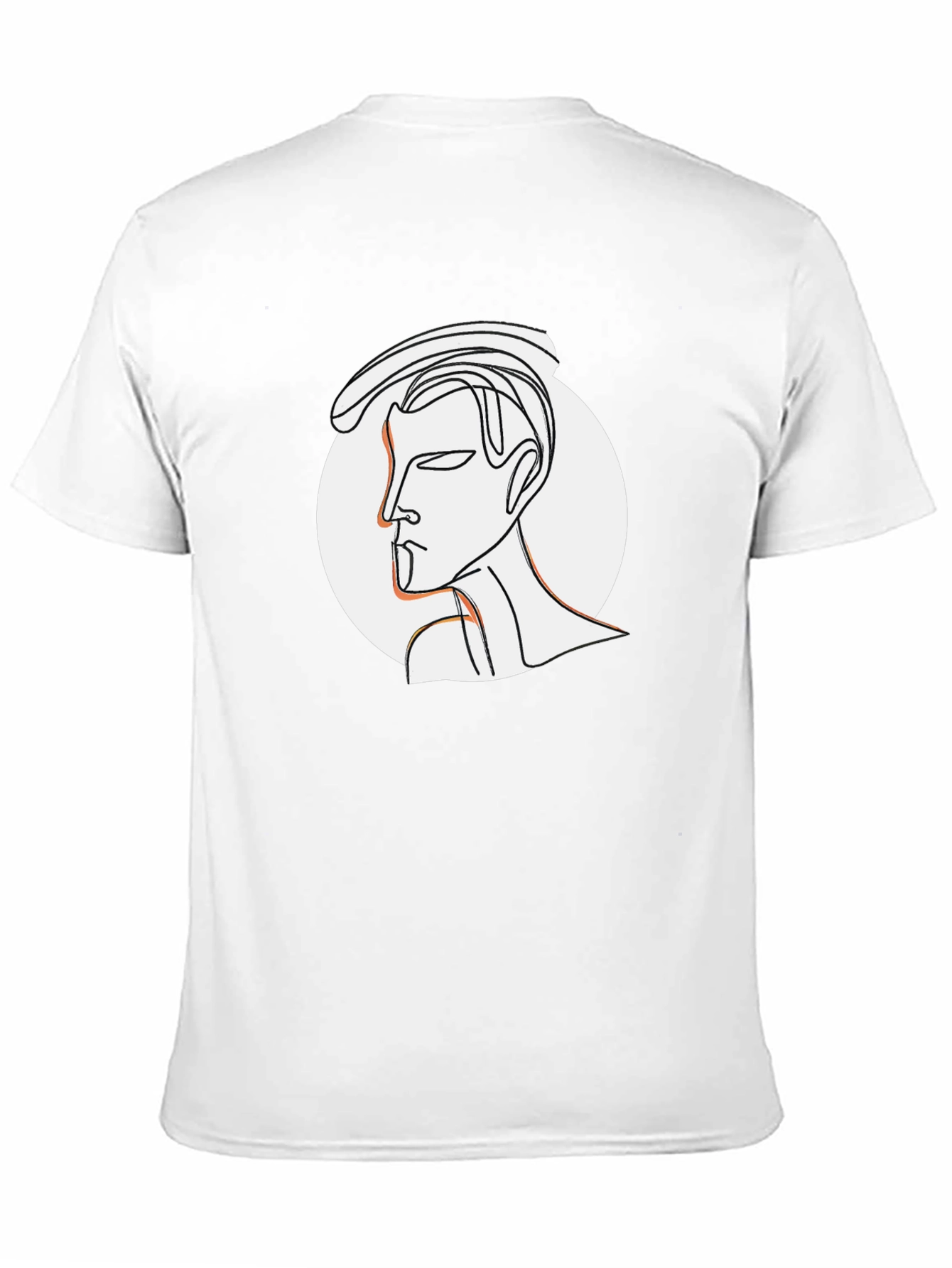 Abstract Line Art Graphic Tee - Stylish Black T-Shirt