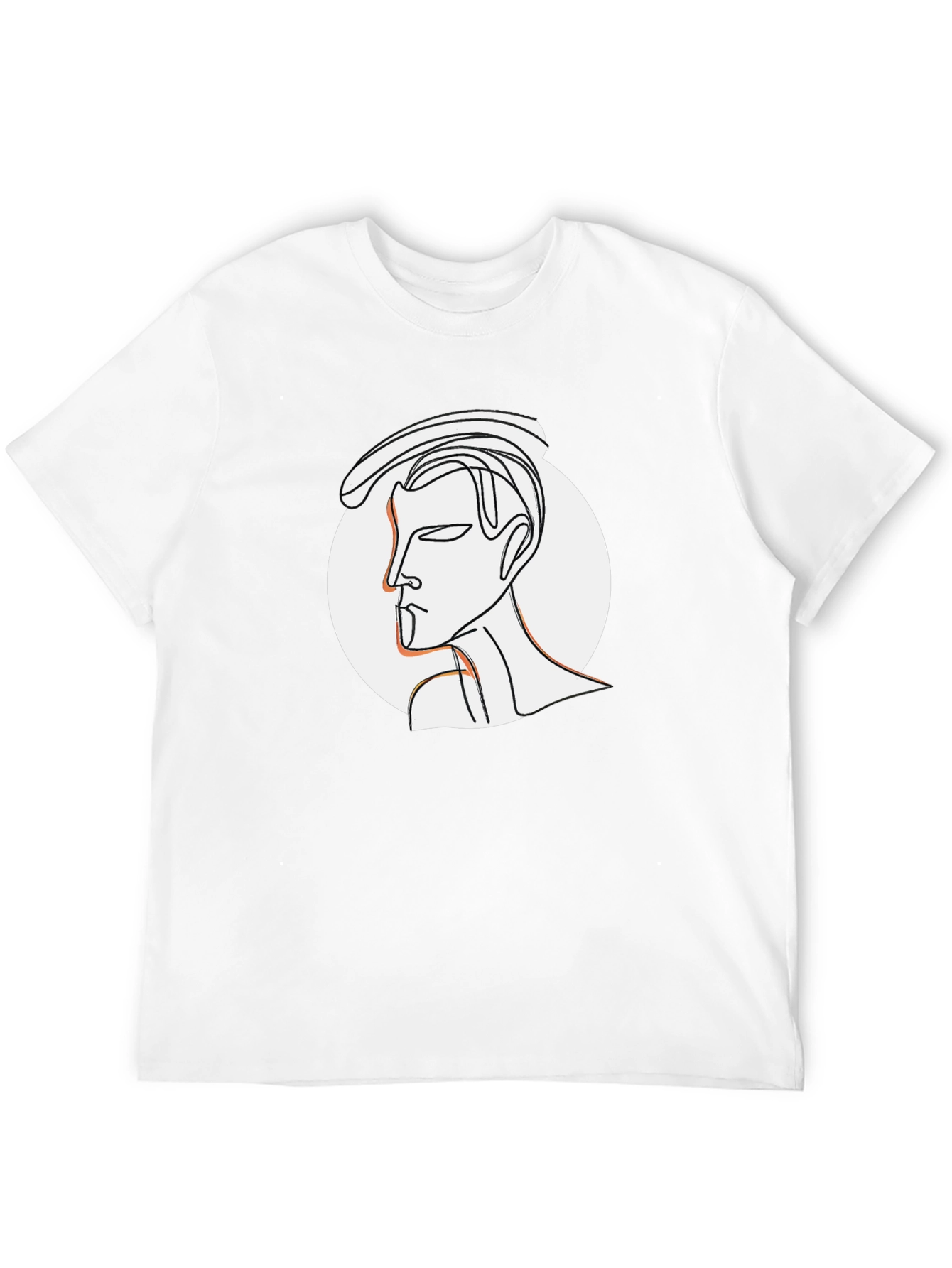 Abstract Line Art Graphic Tee - Stylish Black T-Shirt