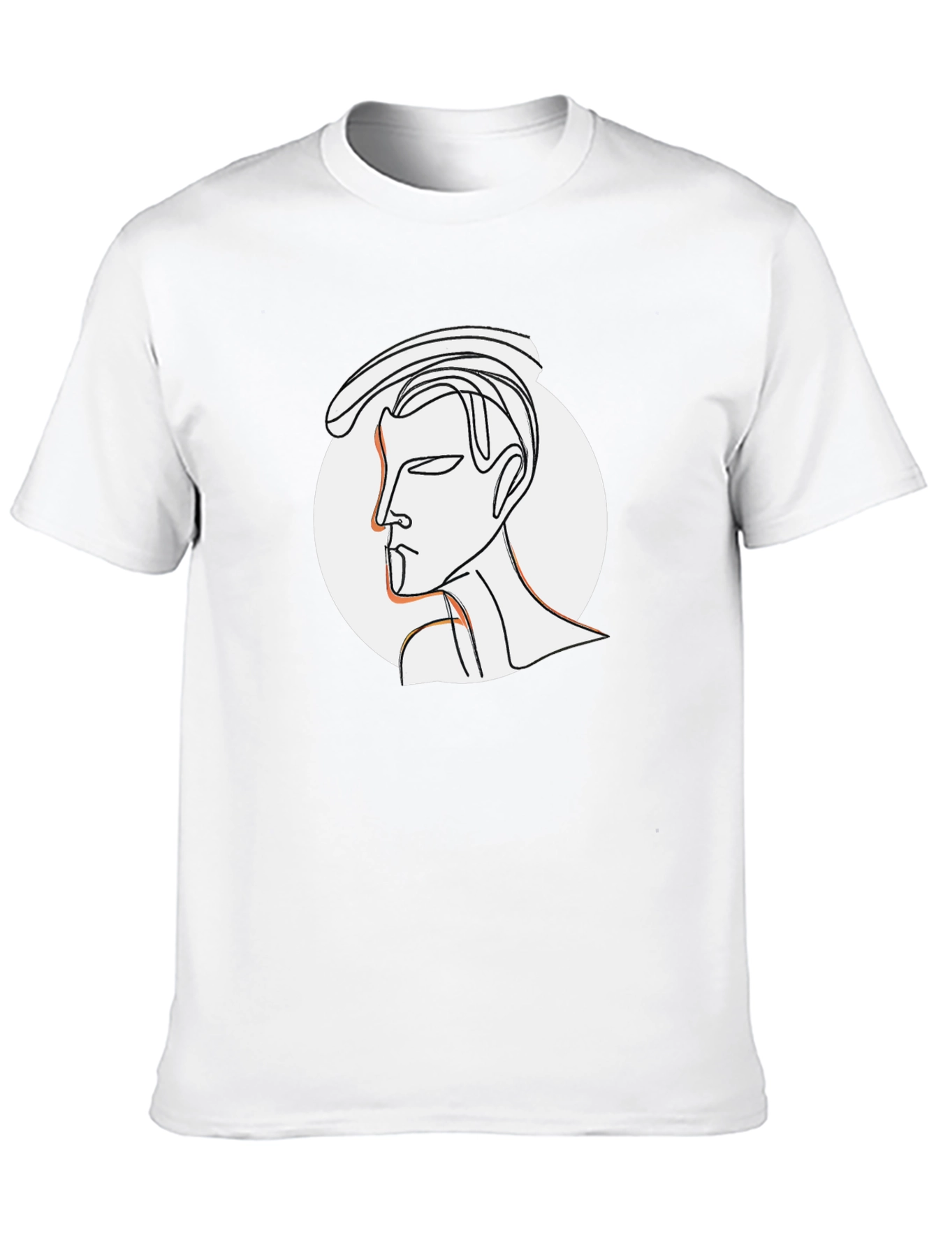 Abstract Line Art Graphic Tee - Stylish Black T-Shirt
